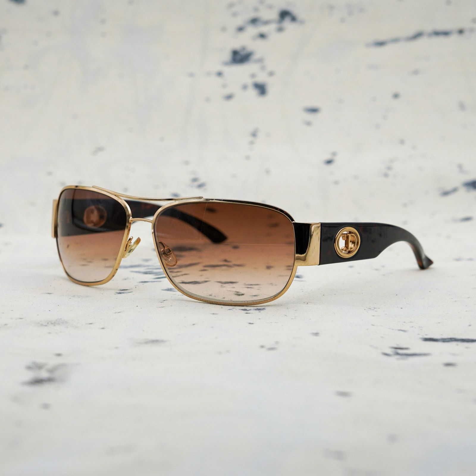 Dior Dior flavour 4 tortoise aviator gold cd logo sunglasses Size ONE SIZE - 1 Thumbnail