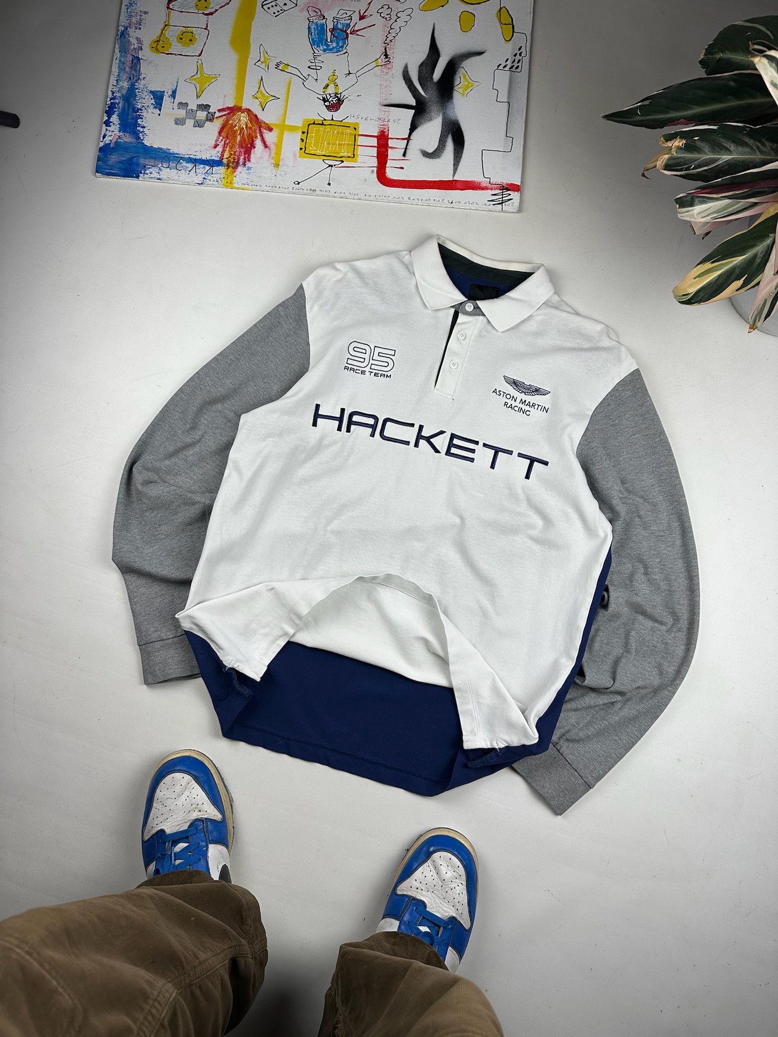 Hackett HACKETT ASTON MARTIN RACING RUGBY LONG SLEEVE POLO SIZE M Size US L / EU 52-54 / 3 - 4 Thumbnail