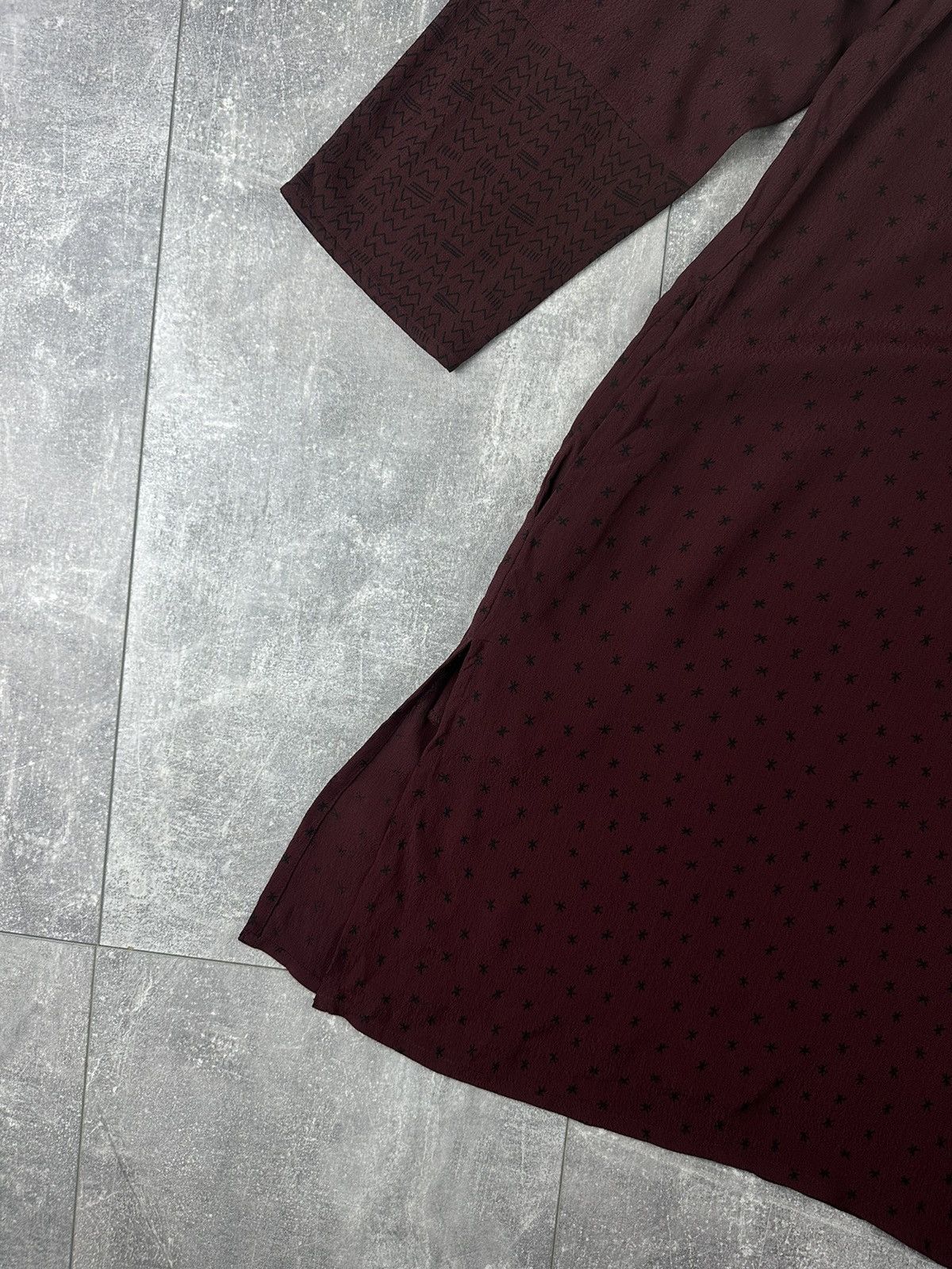 Gudrun Sjoden Gudrun Sjöden Button-Down Shirt Burgundy Printed Dress Size L / US 10 / IT 46 - 6 Thumbnail