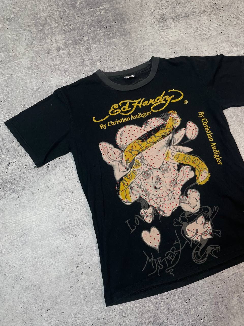 Ed Hardy Vintage Ed Hardy Christian Audigier Big Logo Tee T-Shirt Y2K Size US L / EU 52-54 / 3 - 3 Thumbnail