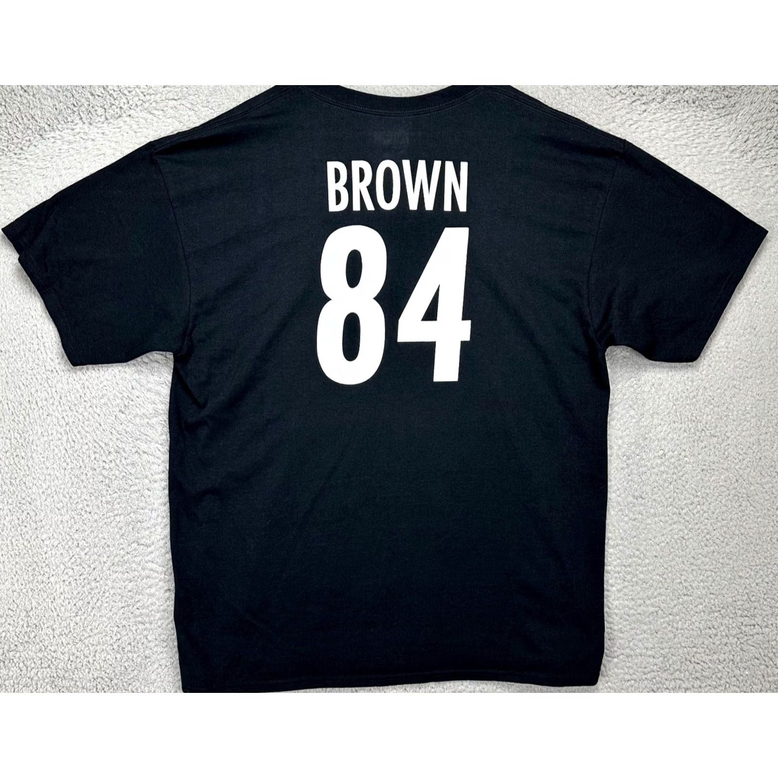 NFL Pittsburg Stealers Shirt Mens XL Black Antonio Brown T-Shirt Tee NFL Team Apparel Shirt Size US XL / EU 56 / 4 - 3 Thumbnail