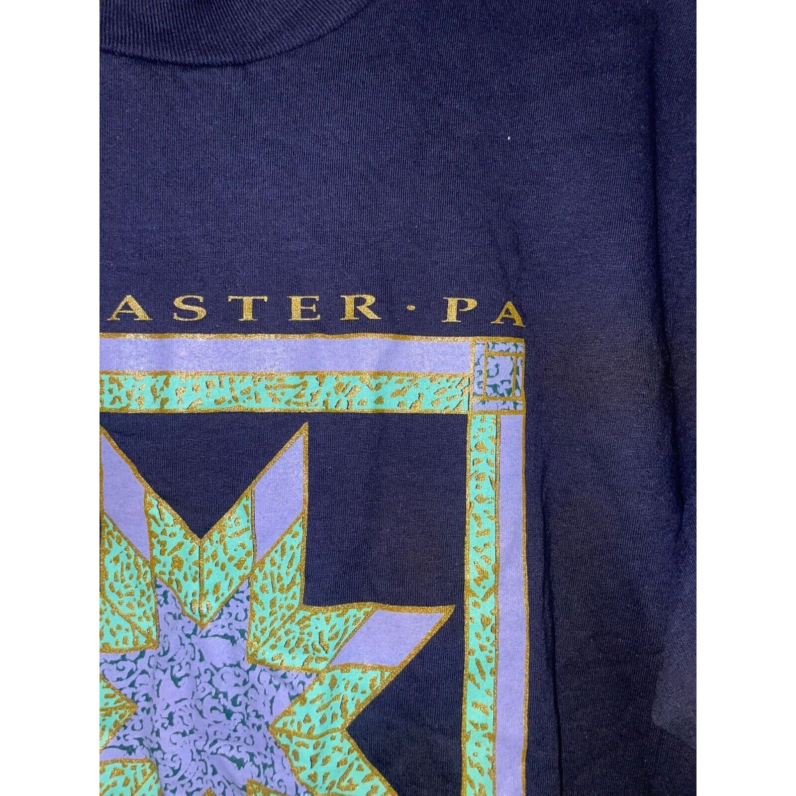 Jerzees Vintage Lancaster Shirt PA Pennsylvania Quilt Tee VTG 90s L Size US L / EU 52-54 / 3 - 4 Thumbnail