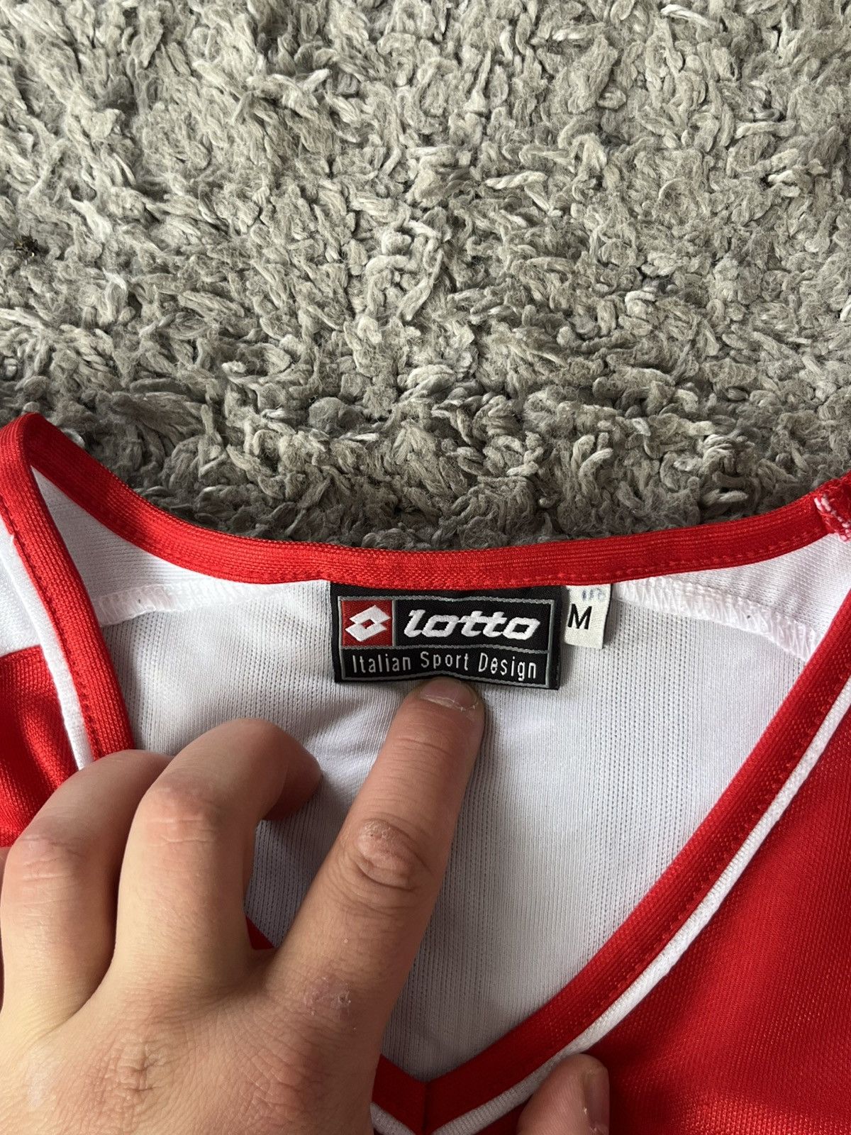Lotto Sport Vintage Soccer Jersey Ancona Calcio Football team Size US M / EU 48-50 / 2 - 6 Thumbnail