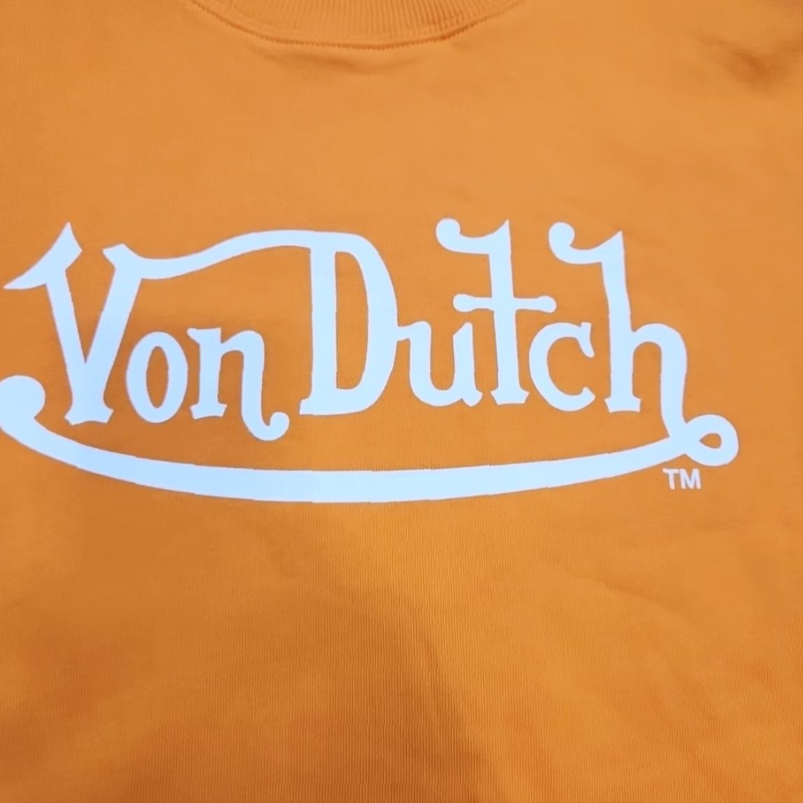 Von Dutch Von Dutch Shirt Men XL Orange Front & Back Print Crew Neck Long Sleeve T-Shirt Size US XL / EU 56 / 4 - 3 Thumbnail