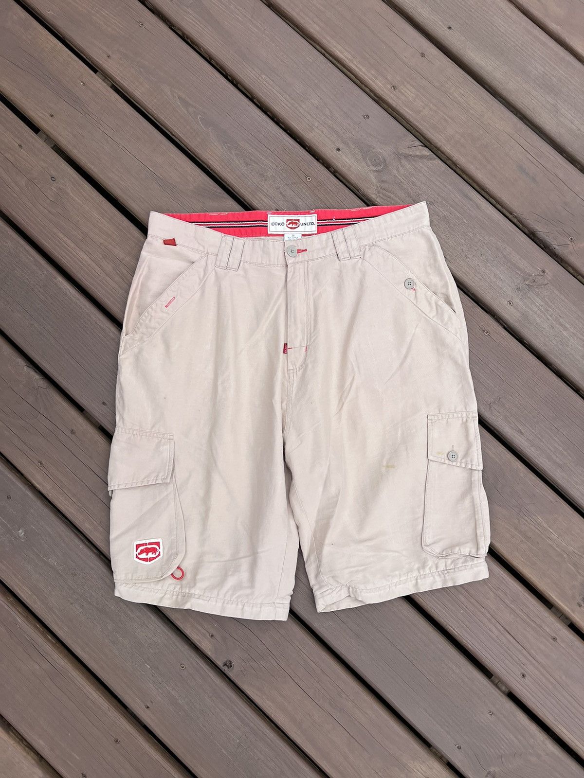 Ecko Unltd. × Vintage Vintage Y2K Ecko Unltd Baggy Skater Cargo Shorts Size US 38 / EU 54 - 1 Thumbnail