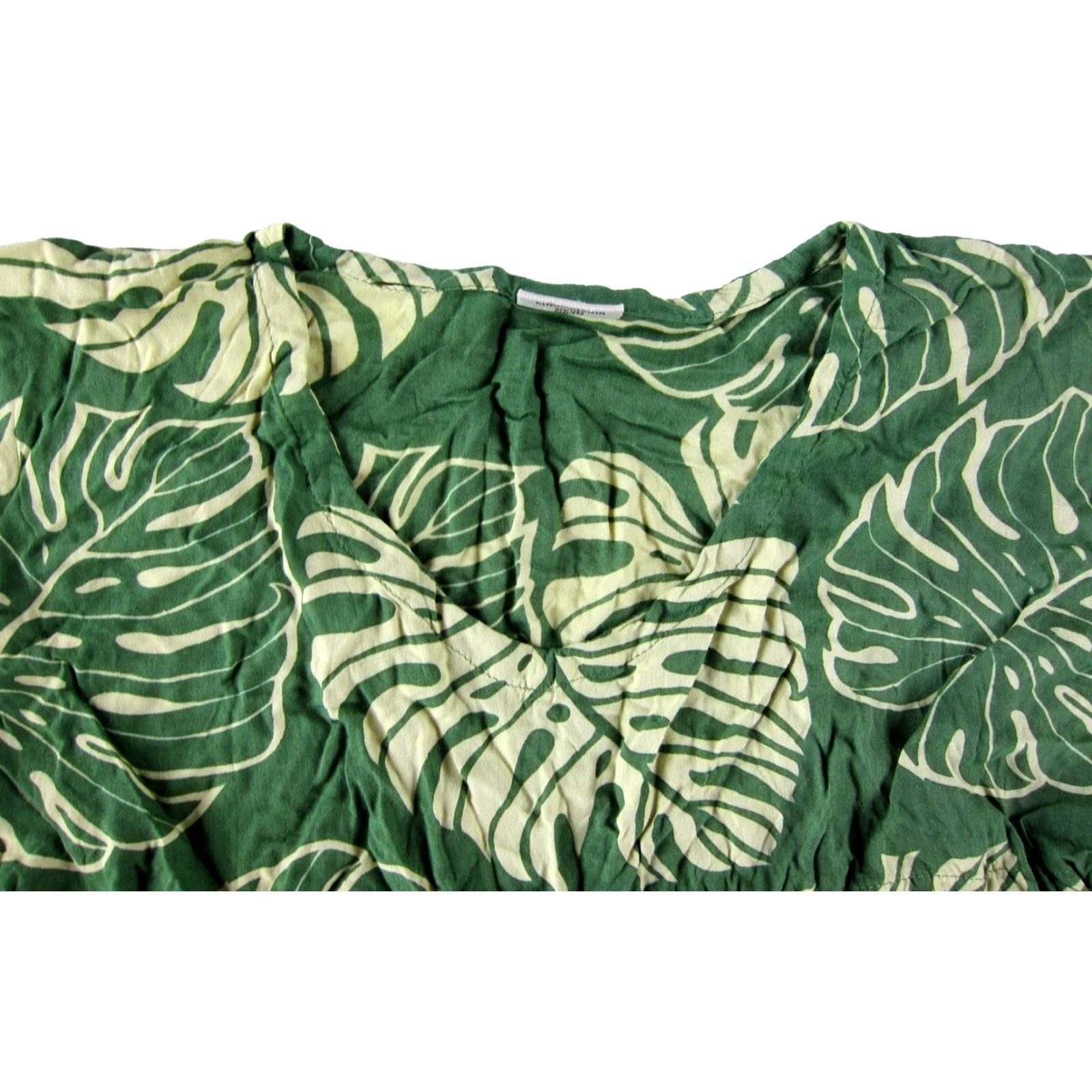 Vintage Napua Collection Blouse Tunic Hawaiian Floral Rayon Green Large Womens Size L / US 10 / IT 46 - 3 Thumbnail