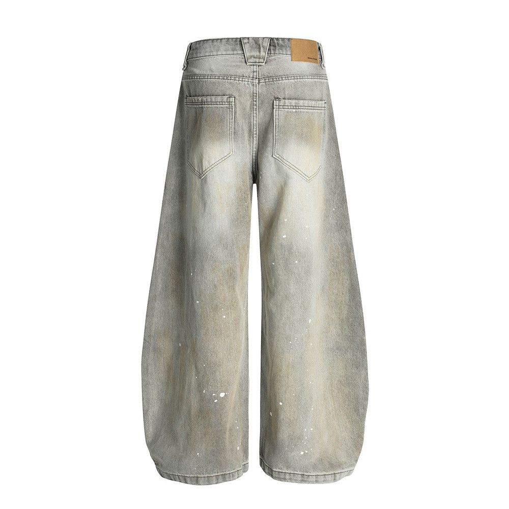 Japanese Brand × Jean Men's distressed punk ink-washed ripped scimitar jeans Size US 32 / EU 48 - 3 Thumbnail