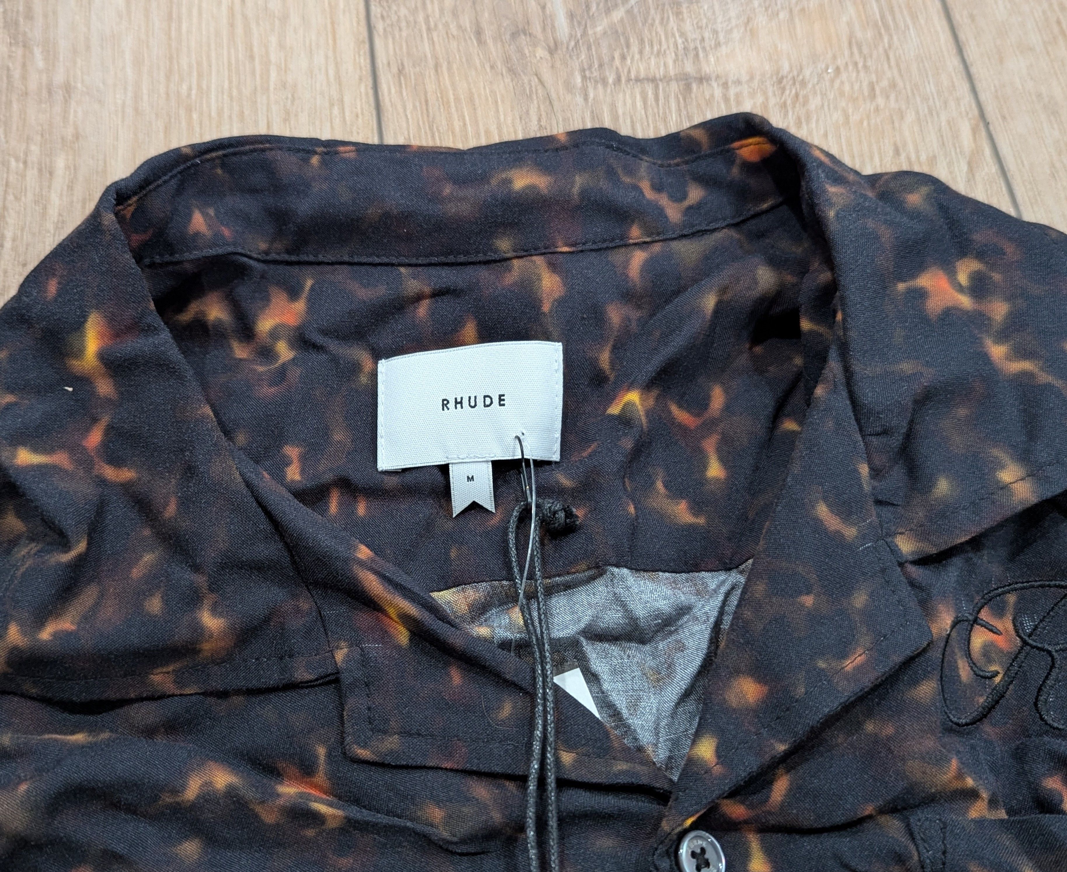 Rhude Rhude Tortoise Button Up Camp Shirt Black Medium Size US M / EU 48-50 / 2 - 5 Thumbnail