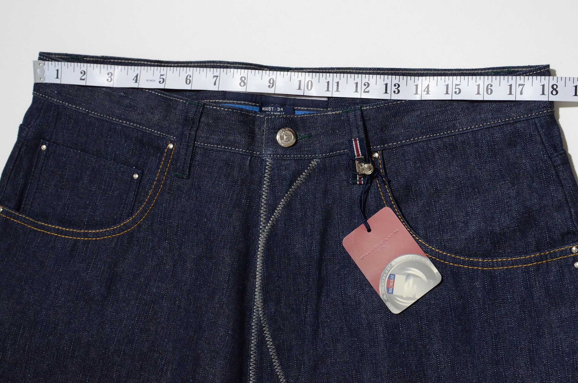 Phat Farm PF Jorts Raw Denim Rare Design 90s Hiphop Streetwear Size US 34 / EU 50 - 12 Thumbnail