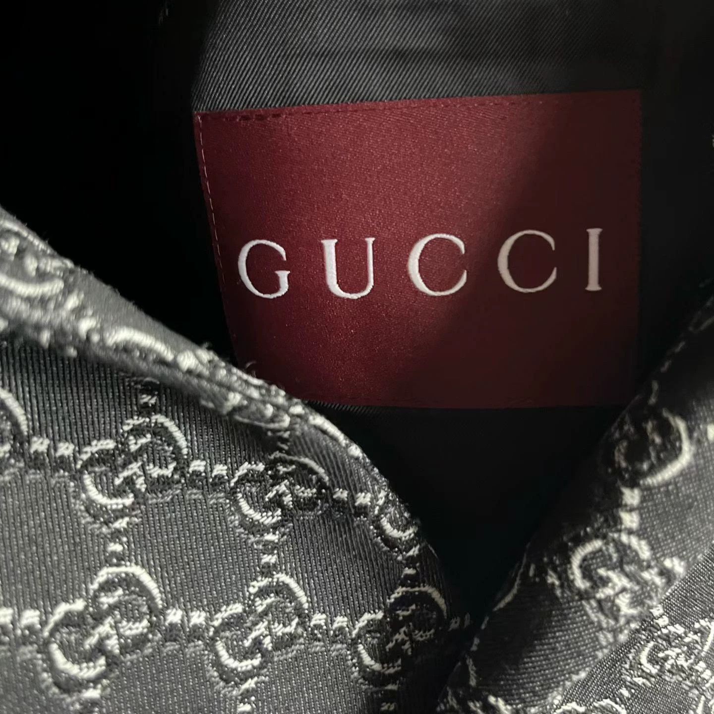 Gucci gray logo-printed long sleeve blazer Size US M / EU 48-50 / 2 - 2 Thumbnail