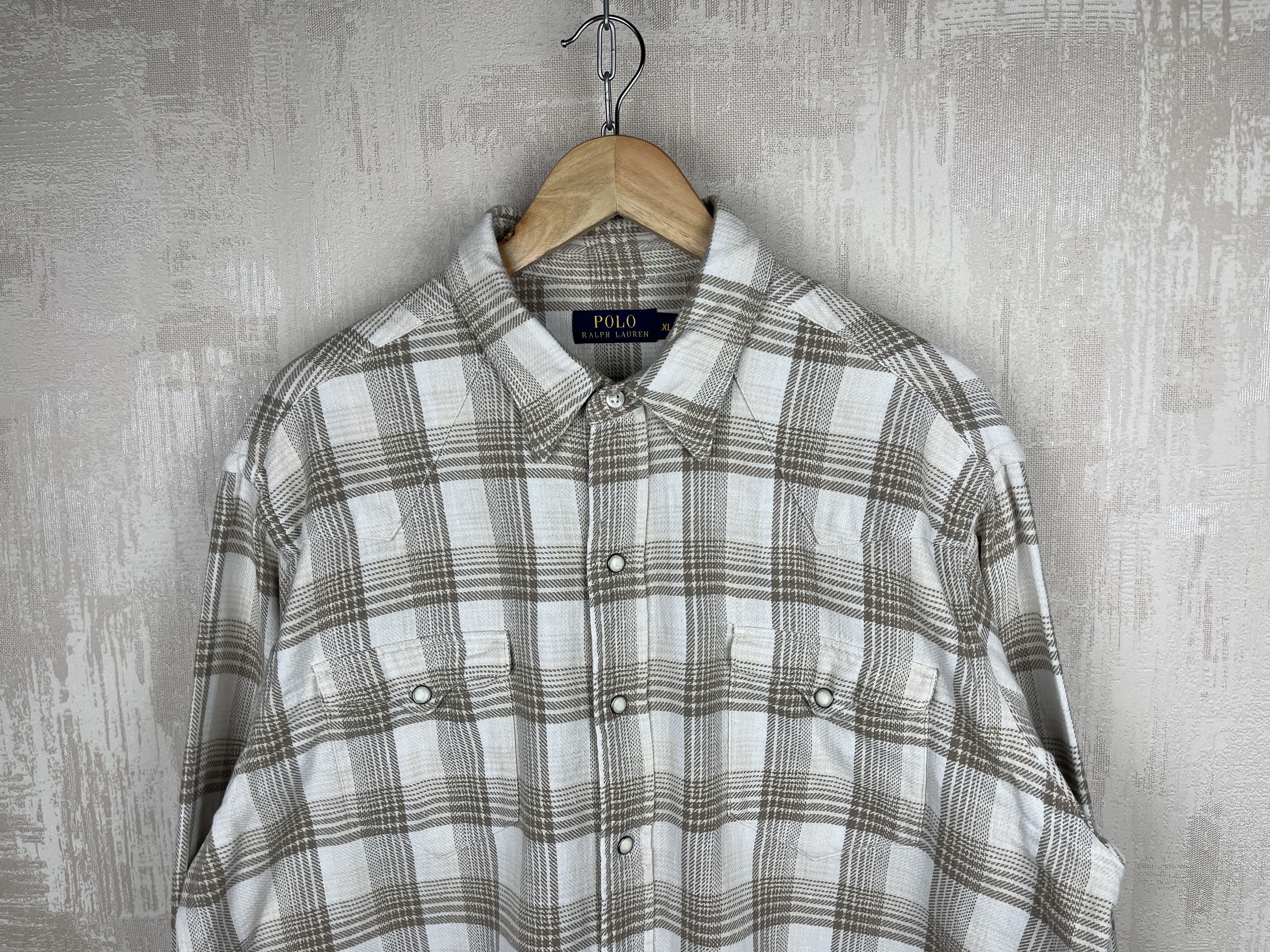 Polo Ralph Lauren Polo Ralph Lauren Western Flannel Long Sleeve Shirt Snap Size US XL / EU 56 / 4 - 4 Thumbnail