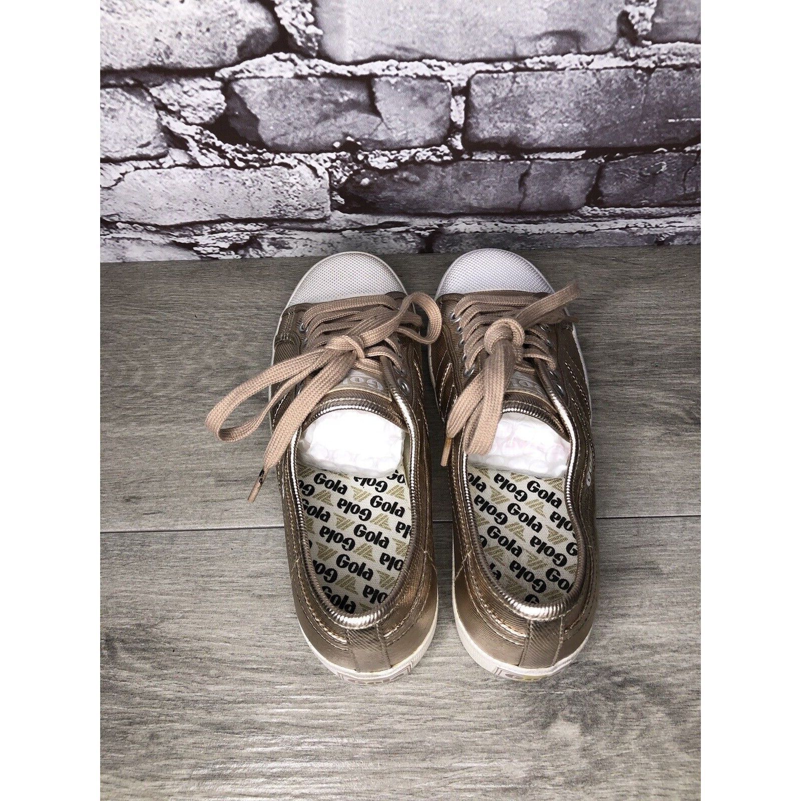 Gola Gola Coaster CLA029 Metallic Rose Gold Textile Casual Lace S Size US 6 / IT 36 - 5 Thumbnail