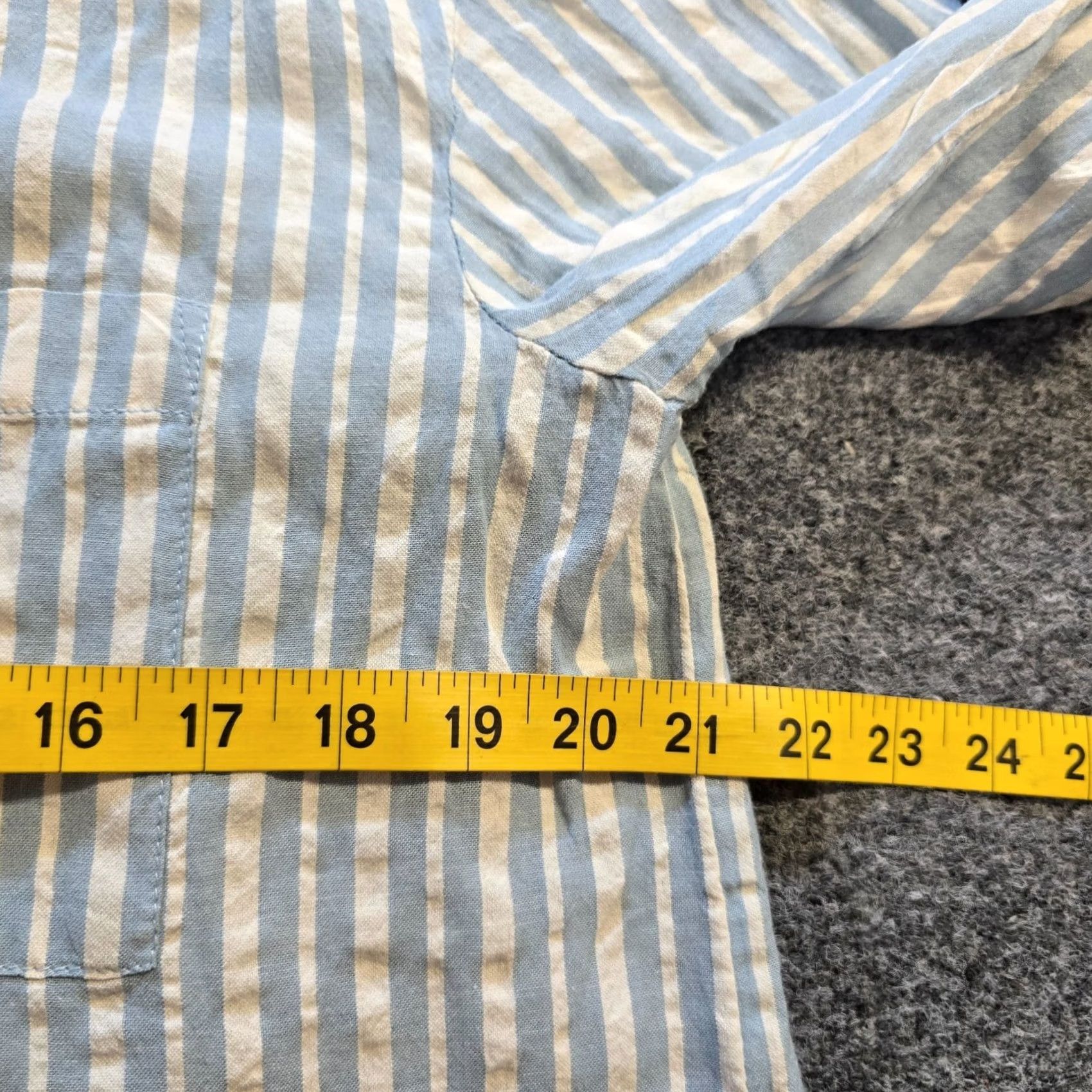 Anthropologie Pilcro Top Womens Size Small Blue Striped Button Long Sleeve Blouse Size S / US 4 / IT 40 - 5 Thumbnail