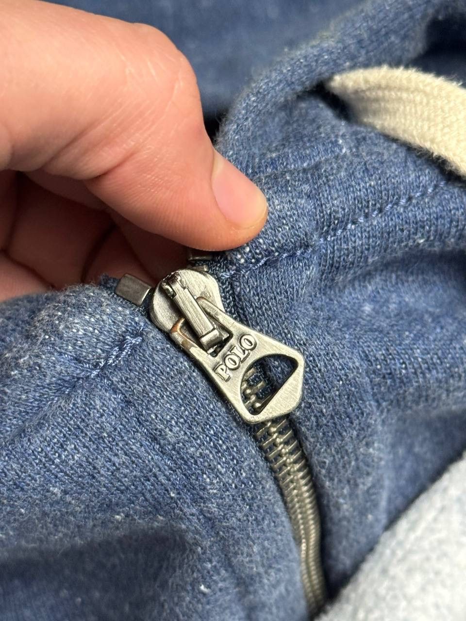 Polo Ralph Lauren × Vintage Vintage Polo Ralph Lauren Zip Up Hoodie Navy Size L Hype Y2K Size US L / EU 52-54 / 3 - 11 Thumbnail