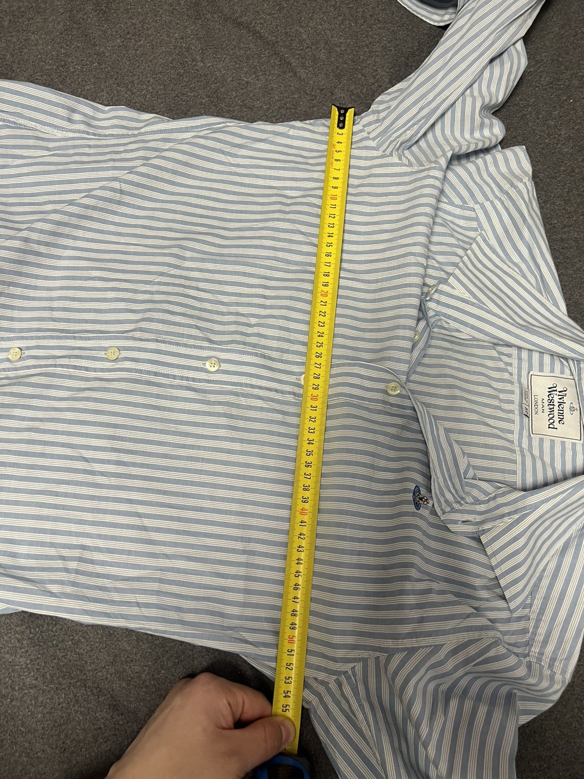 Vivienne Westwood Vivienne Westwood Man London Men's Blue Stripe Shirt Size 50 Size US M / EU 48-50 / 2 - 9 Thumbnail