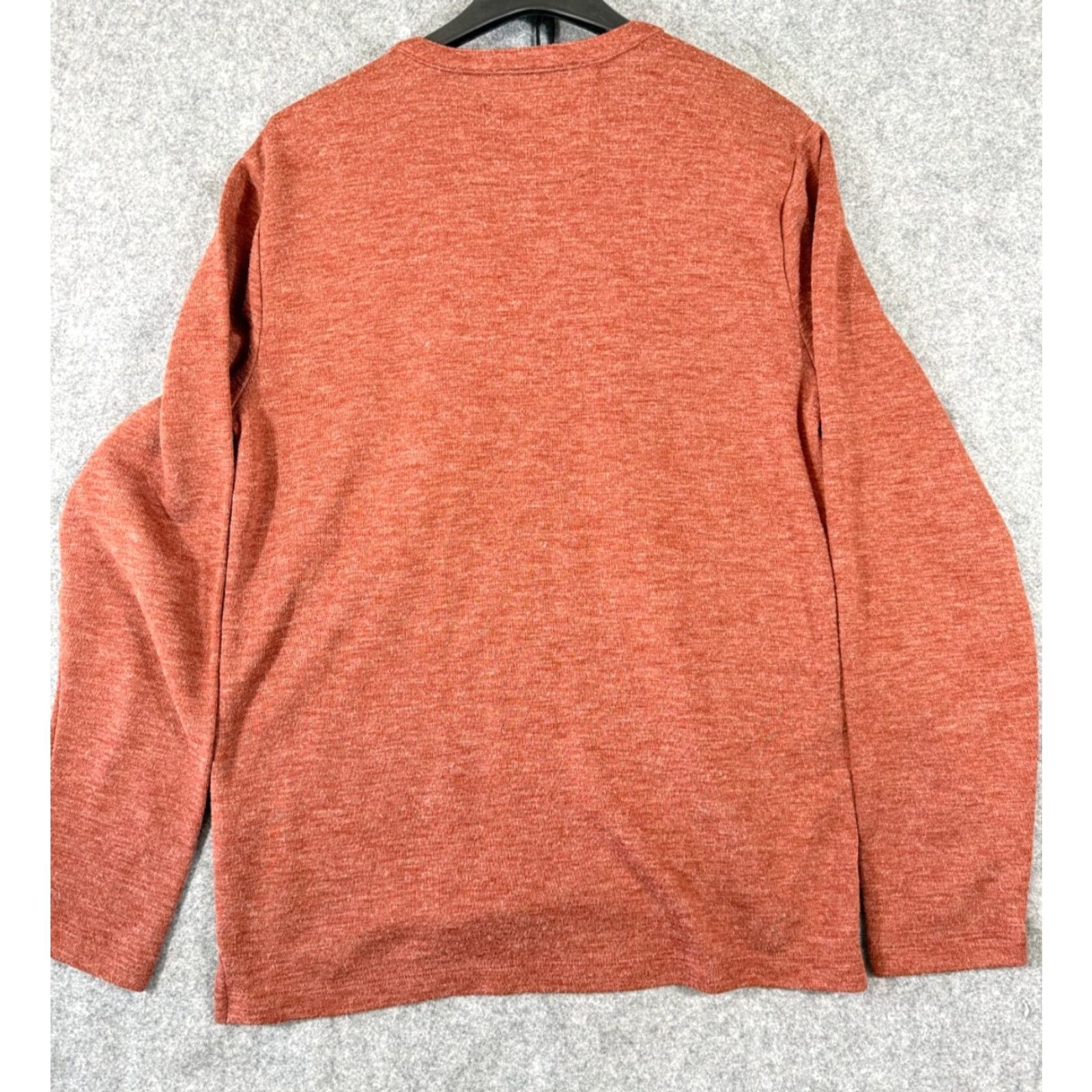 Banana Republic Banana Republic Henley Sweater Mens L Heather Red Knit Long Sleeve Pullover Size US L / EU 52-54 / 3 - 7 Thumbnail