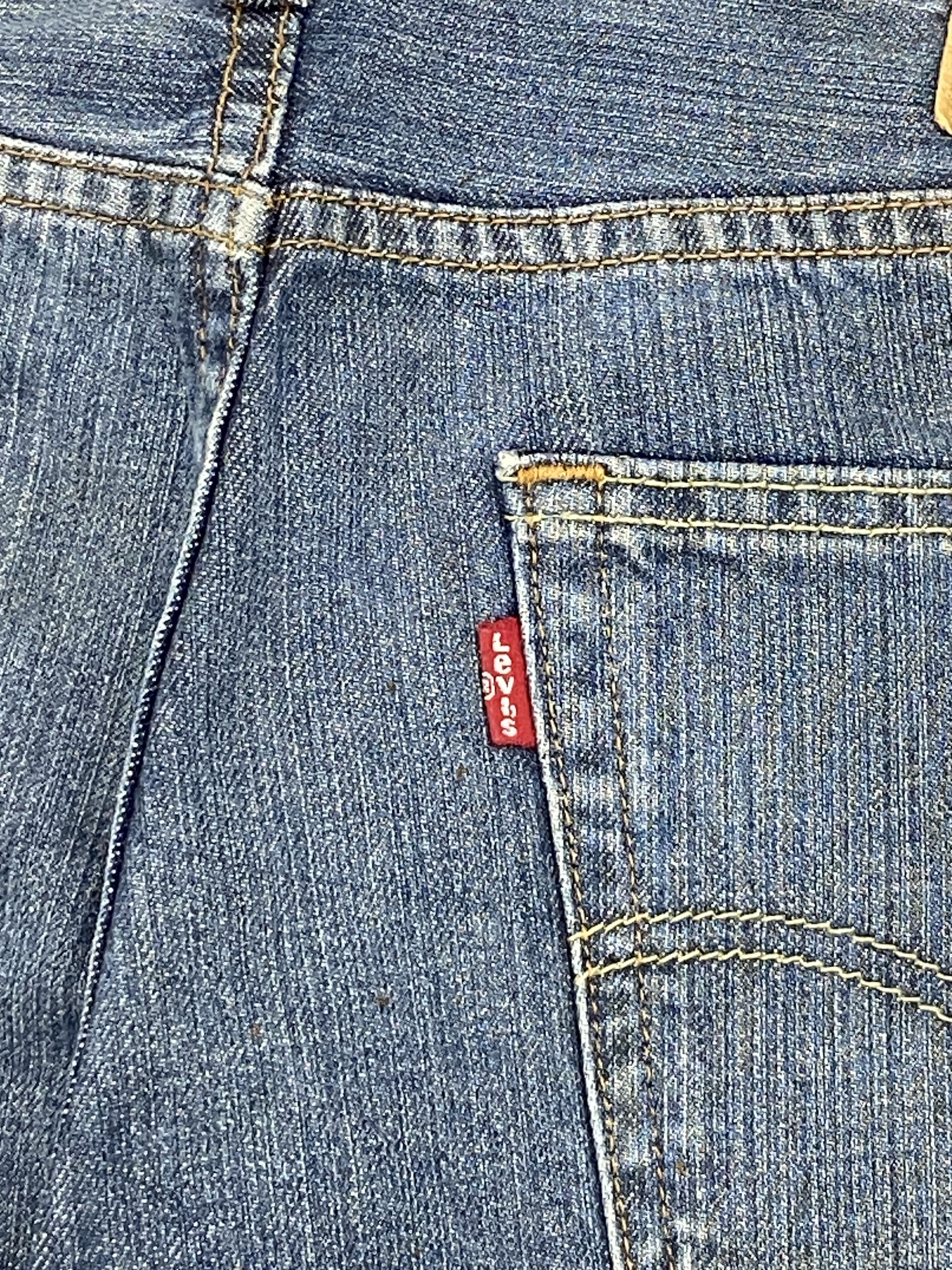 Levi's Splatter Paint Vintage Levi's 505 Faded Blue Jeans DP2648 Size US 33 - 6 Thumbnail