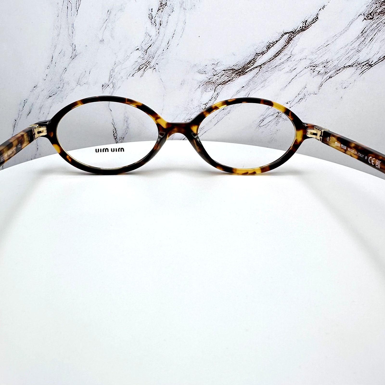 Miu Miu NEW MIU MIU Womens Eyeglasses Brown Oval Full Rim Frames Size ONE SIZE - 11 Thumbnail