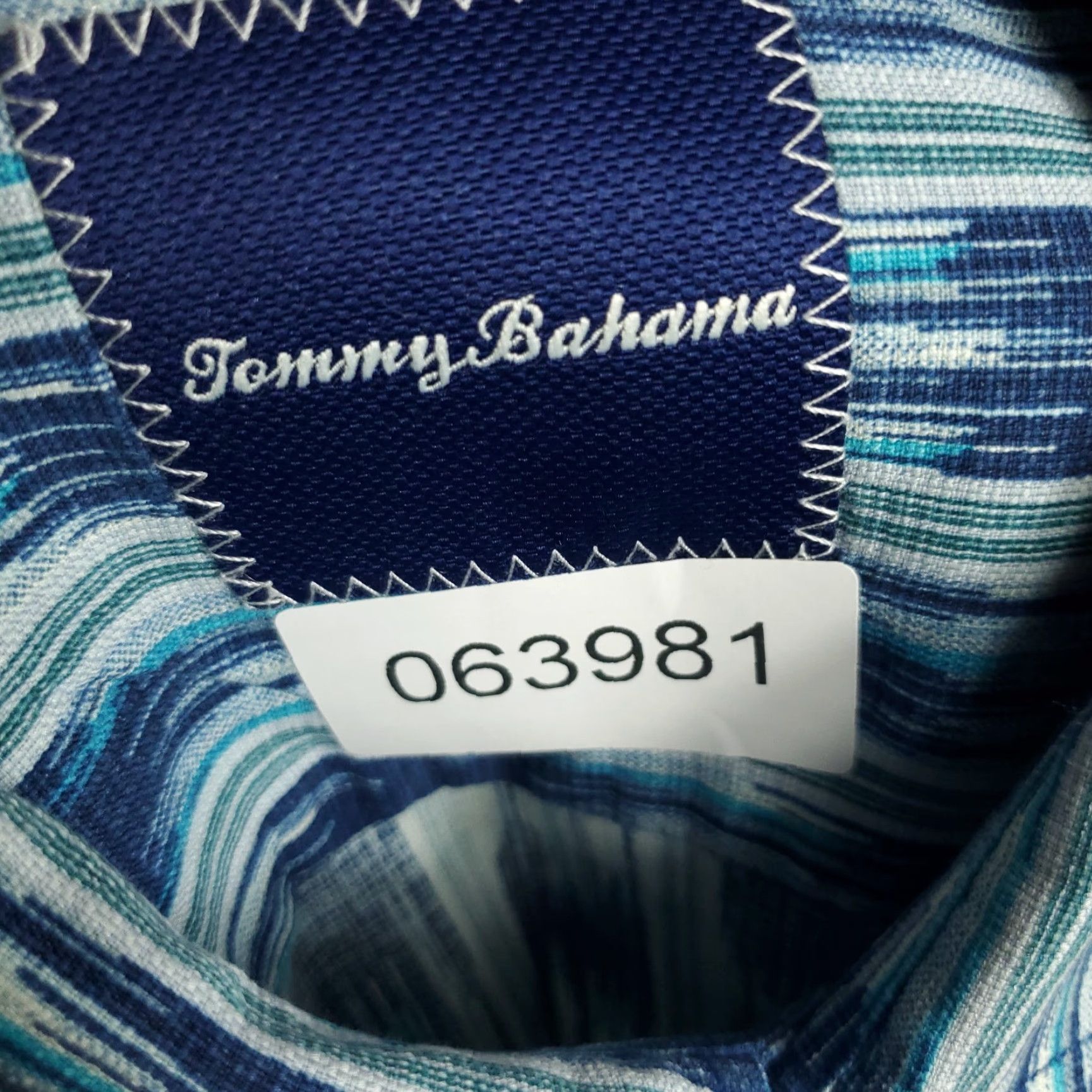 Tommy Bahama Tommy Bahama Shirt Mens Medium Blue Striped Silk Hawaiian Button-Up Short Sleeve Shirt Size US M / EU 48-50 / 2 - 7 Thumbnail