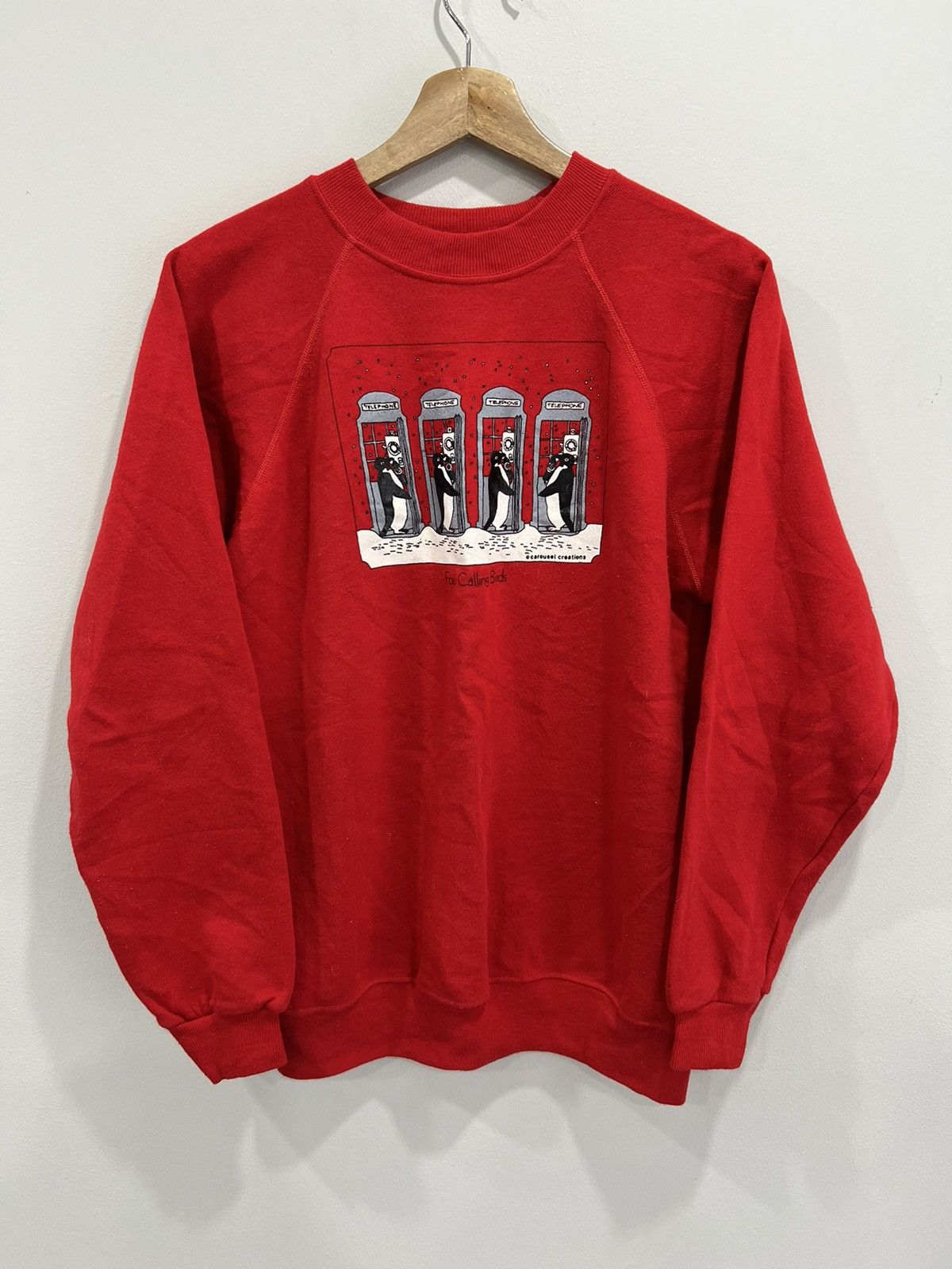 Vintage Vintage Penguins Four Calling Birds Sweater humor parody Size US L / EU 52-54 / 3 - 1 Thumbnail