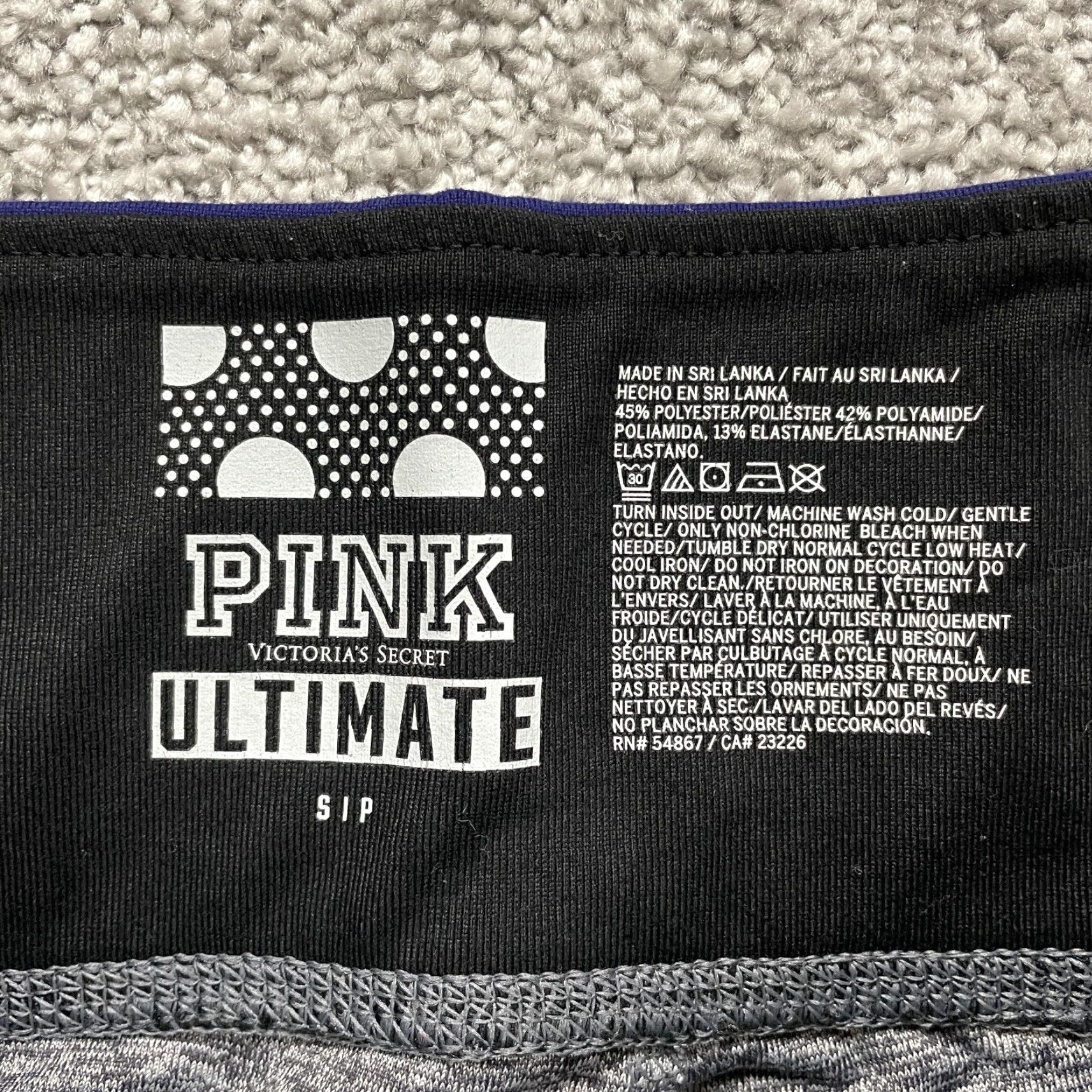 Victoria's Secret Victoria's Secret Pink Leggings Womens PS Petite Gray Blue Graphic Size 28" / US 6 / IT 42 - 7 Thumbnail