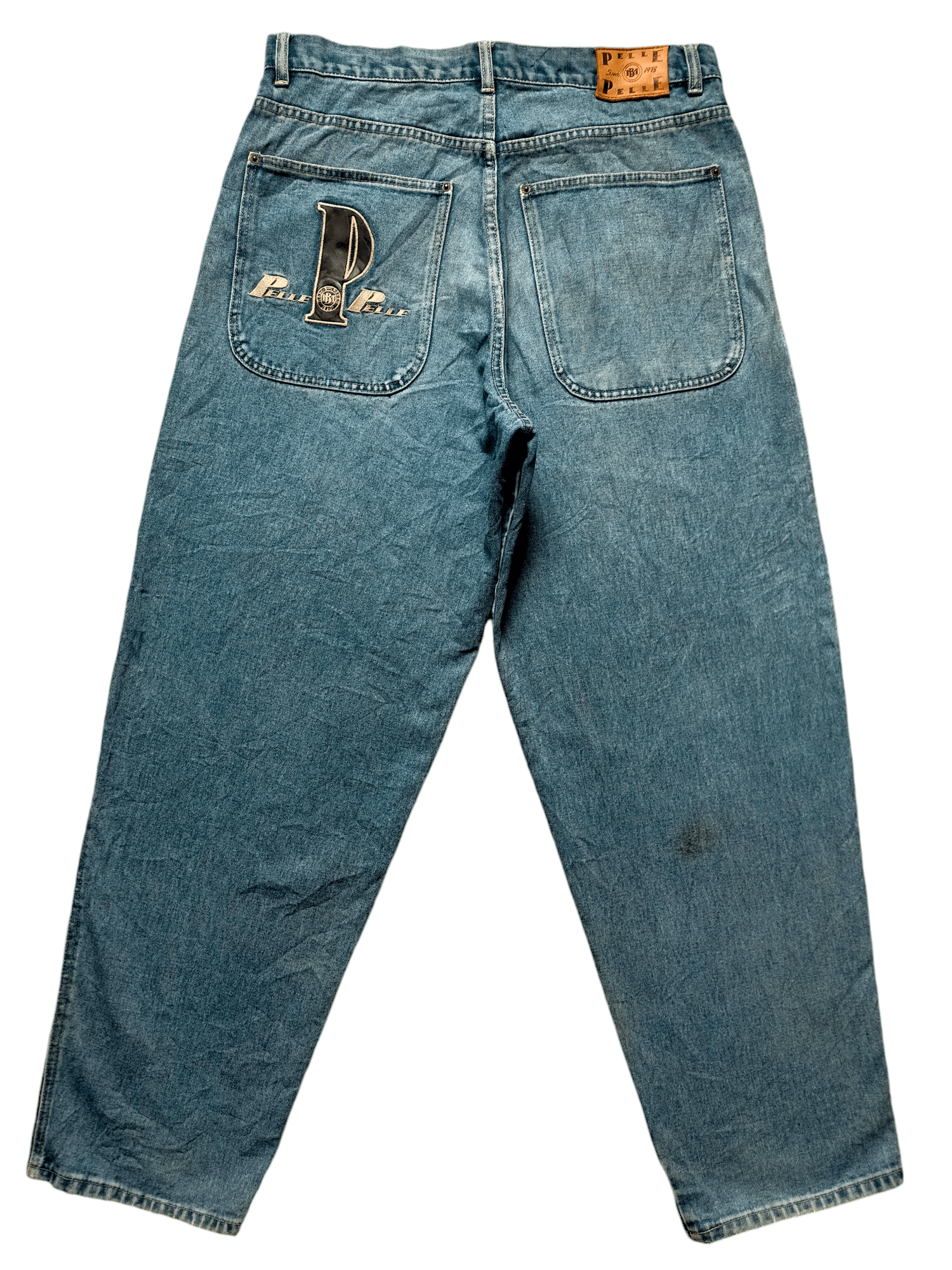 Pelle Pelle Pelle Pelle Marc Buchanan Embroidered Baggy Jeans Size US 36 / EU 52 - 2 Thumbnail