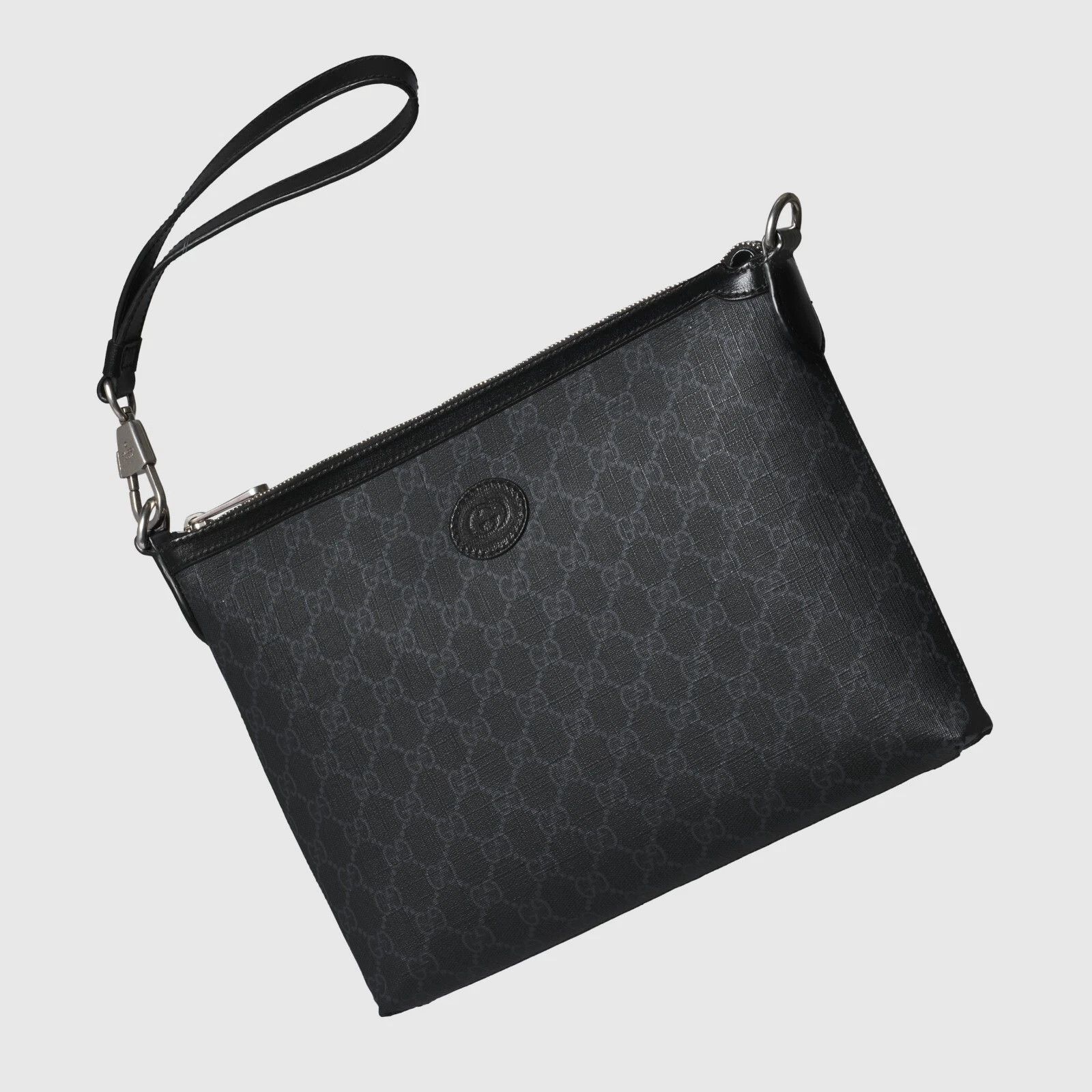 Gucci GUCCI Retro Medium Black GG Canvas Messenger Bag Authentic Size ONE SIZE - 3 Thumbnail
