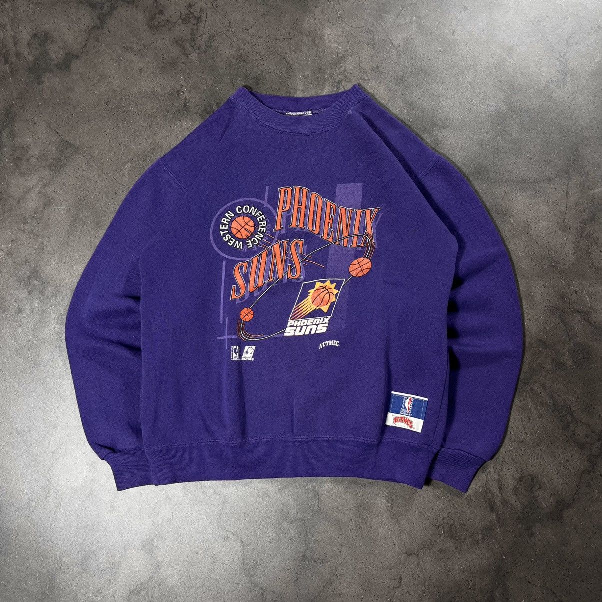 NBA Vintage 90s Nutmeg Phoenix Suns NBA Crewneck Sweatshirt Size US S / EU 44-46 / 1 - 1 Thumbnail