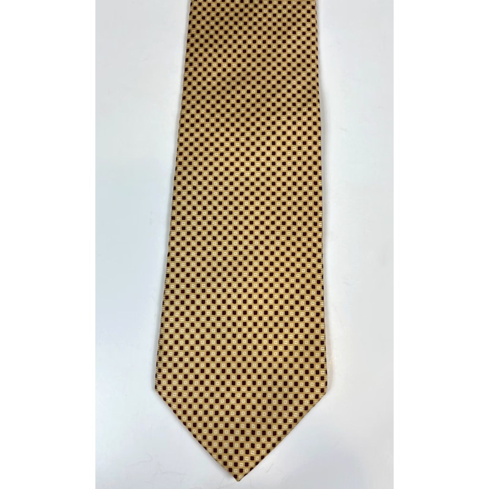 Brooks Brothers BROOKS BROTHERS Makers Silk Tie Plaid Check Made in USA Men’s Silk Tie Short 56" Wide 3.75" Yellow Adult Mens Size ONE SIZE - 3 Thumbnail