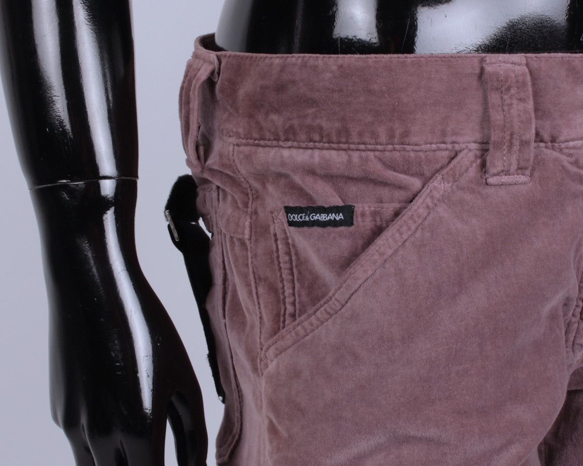 Dolce & Gabbana × Vintage Dolce Gabbana Runway 2003 Velvet Velour Bondage Womens Pants Size 27" / US 4 / IT 40 - 6 Thumbnail