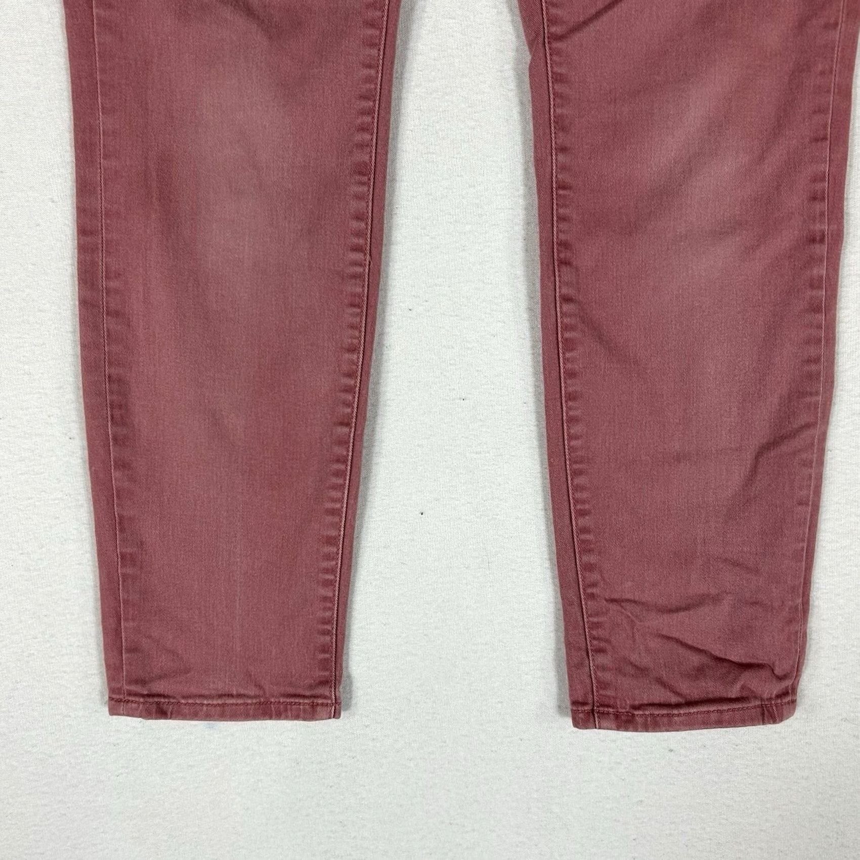 J.Crew J.CREW Skinny Jeans Women's 29 Red Denim Stretch Mid Rise Casual Size 29" - 3 Thumbnail