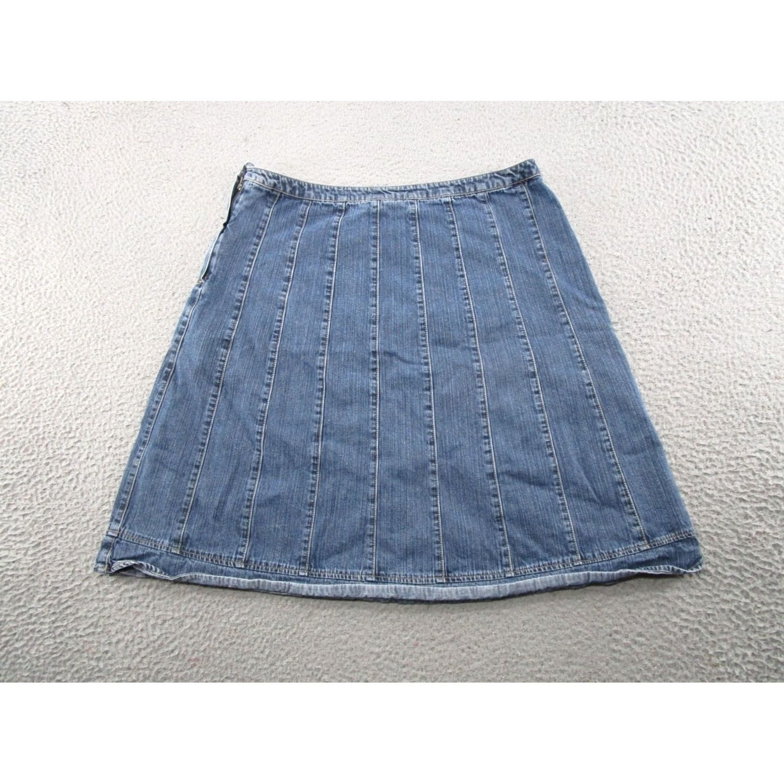 Denime VINTAGE Sonoma Denim Skirt A-Line Women’s Blue Midi Size 10 Skirt Retro Style Size 32" / US 10 / IT 46 - 6 Thumbnail