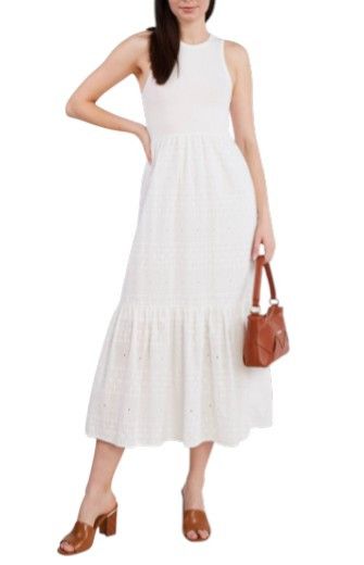 Desigual VEST LOURDES XL Off White Textured Midi Dress 89014 Size XL / US 12-14 / IT 48-50 - 1 Thumbnail