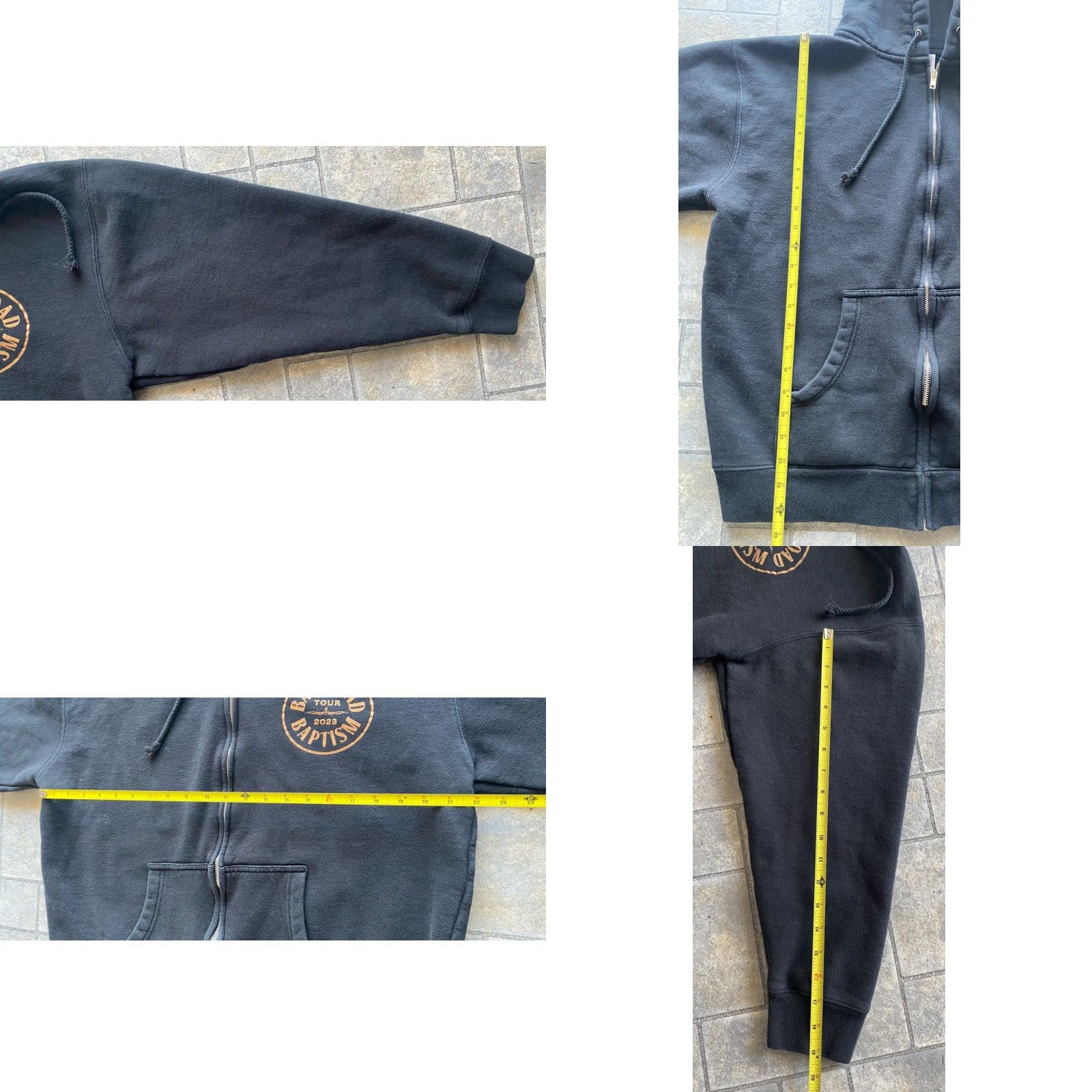 Vintage Jelly Roll MENS Large Backroad Baptism Tour 2023 Black/Gold Zip Hoodie Jacket Men's L Full Zip Zipper Graphic Print Size US L / EU 52-54 / 3 - 8 Thumbnail