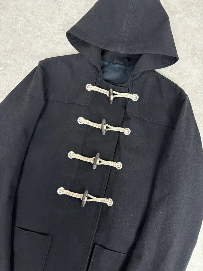 Dior 2010s Dior Homme Black Wool Toggle Duffle Coat by Kris Van Assche Size US L / EU 52-54 / 3 - 8 Thumbnail