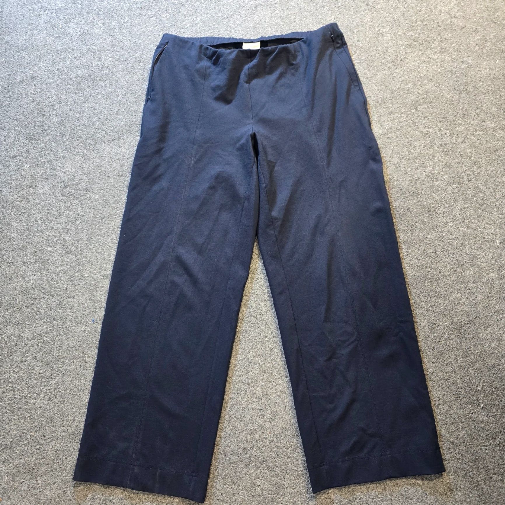 J. Jill J. Jill Pants Womens Large Blue Ponte Stretch Pull On Wide-Leg Casual Pockets Size 36" / US 14 / IT 50 - 2 Thumbnail