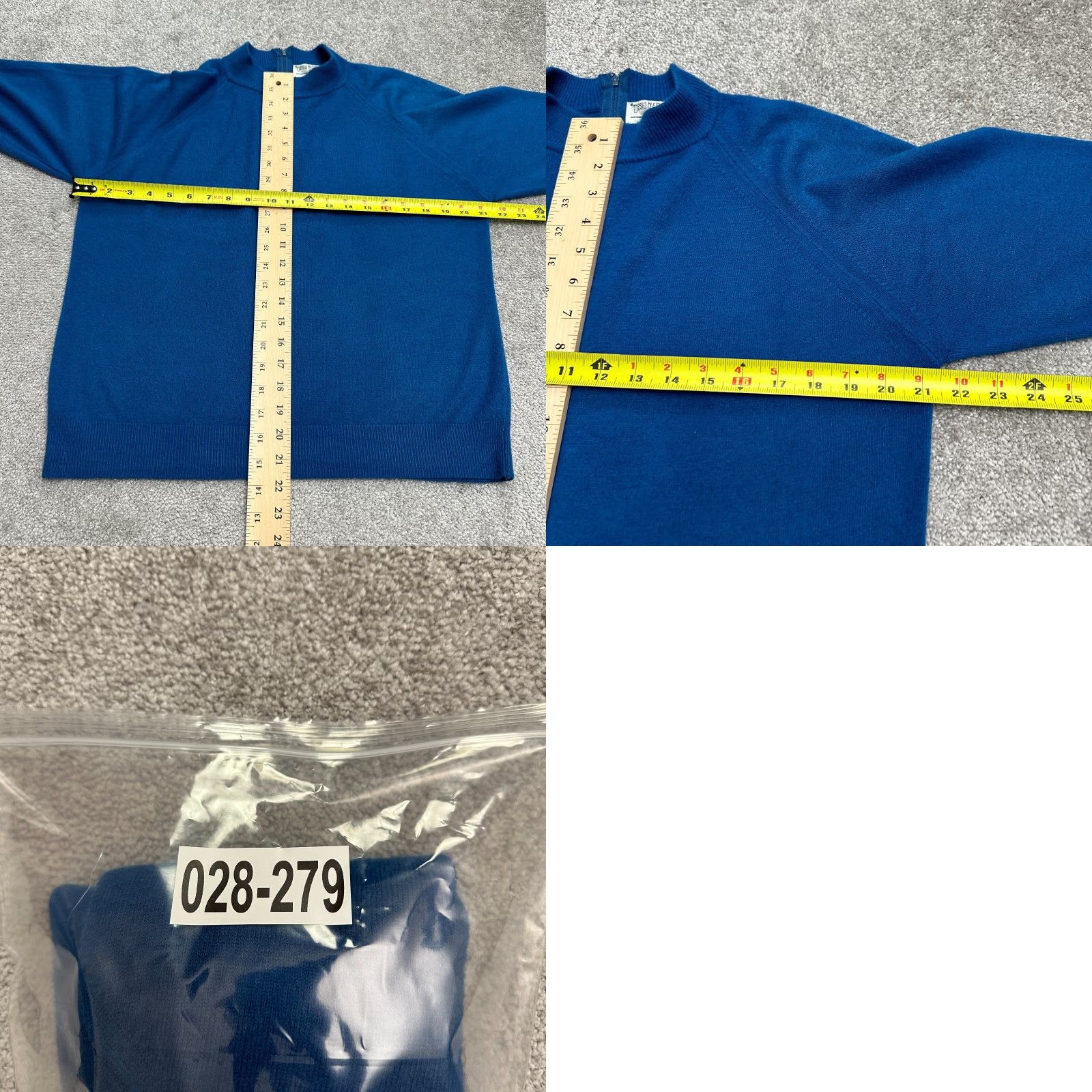 Vintage VINTAGE Designers Originals Pullover Sweater Women Large Blue Mock Neck Raglan Knit Sweater Modern Classic Style Mens Womens? Size L / US 10 / IT 46 - 8 Thumbnail