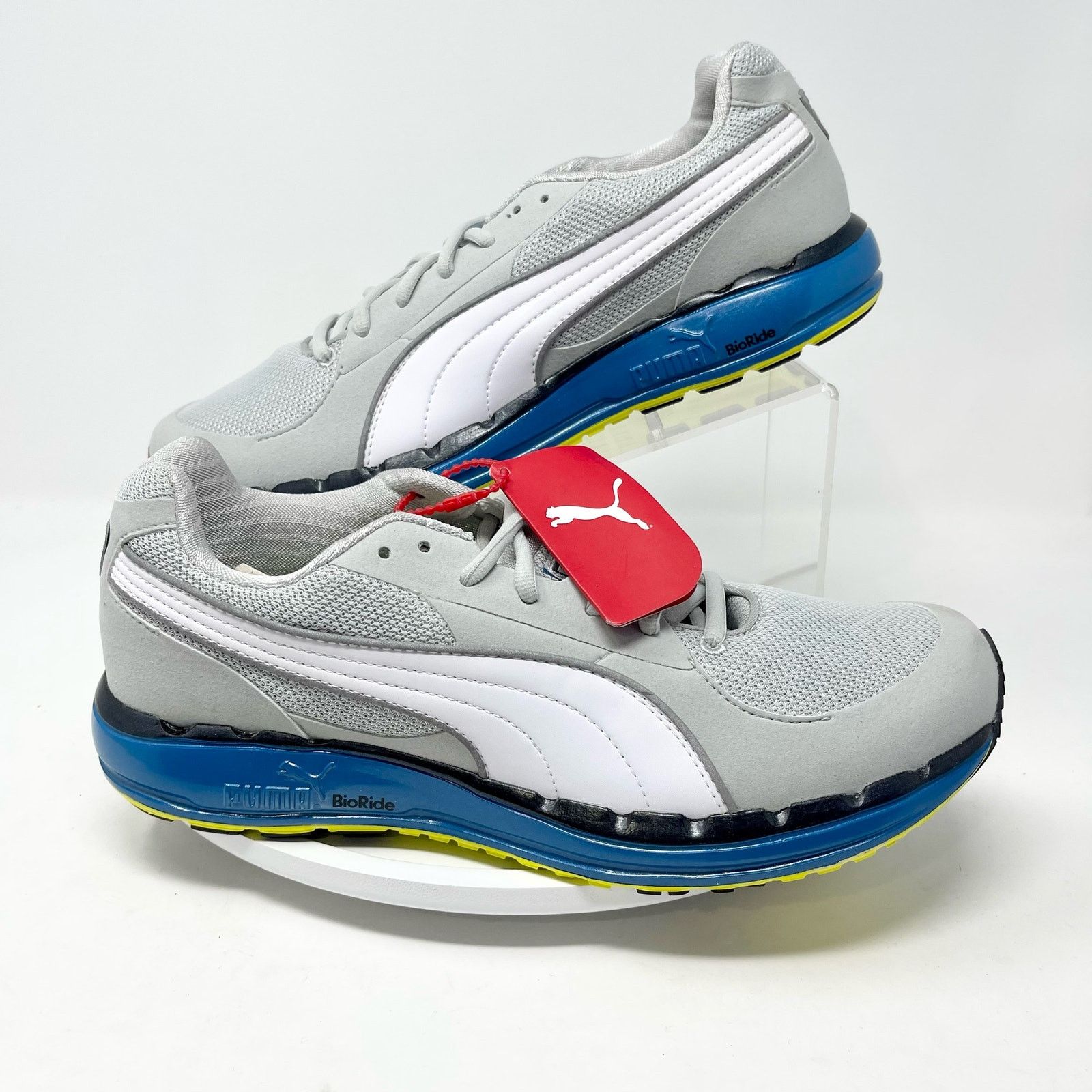 Puma Puma BioRide Gray, White & Blue Athletic Running Shoe 8.5 Size US 8.5 / IT 38.5 - 1 Thumbnail