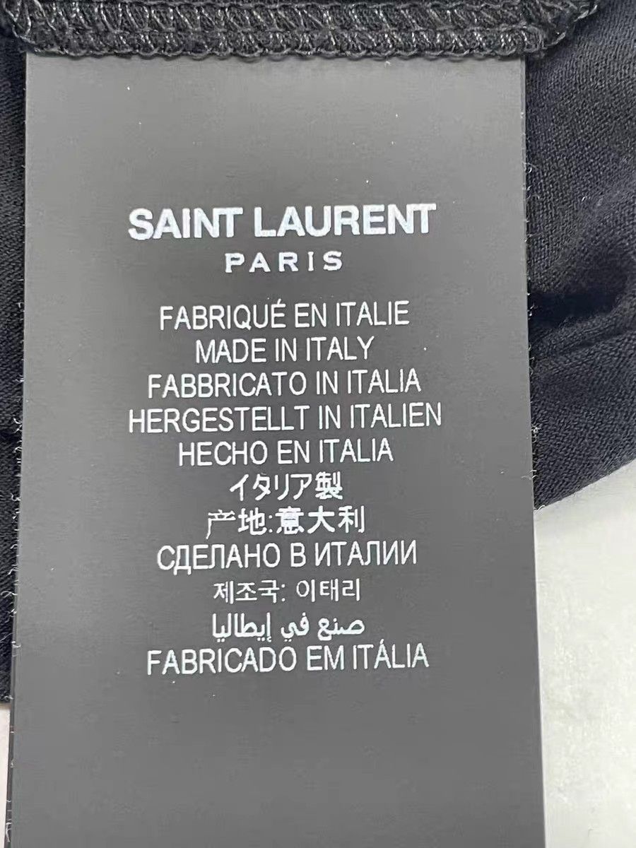 Saint Laurent Paris Saint Laurent Paris Black embroidered logo T-shirt Size US L / EU 52-54 / 3 - 6 Thumbnail