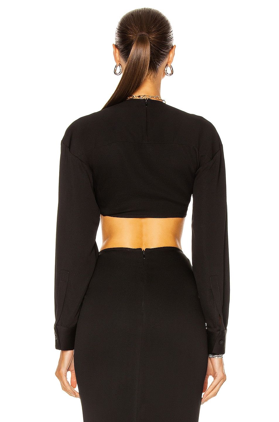 Christopher Esber Ruched Crop Shirt Size XS / US 0-2 / IT 36-38 - 5 Thumbnail