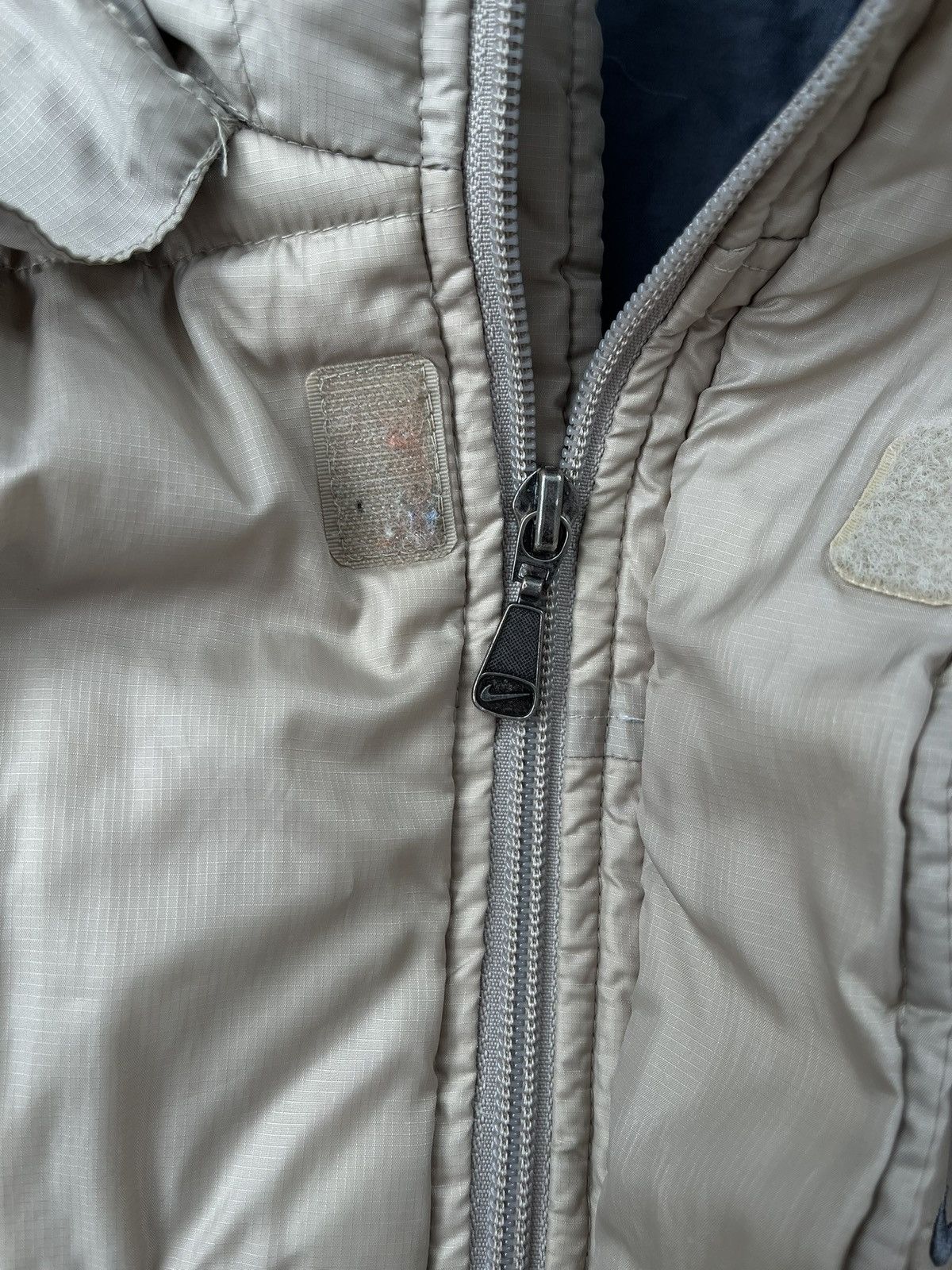 Nike × Vintage 90s Nike Swoosh Vintage Y2K Oversized Puffer Hooded Jacket Size US XL / EU 56 / 4 - 4 Thumbnail