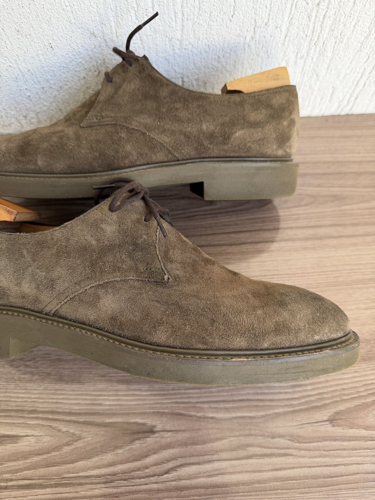 John Lobb 7.5EE Olive suede haloon derby Size US 8.5 / EU 41-42 - 9 Thumbnail
