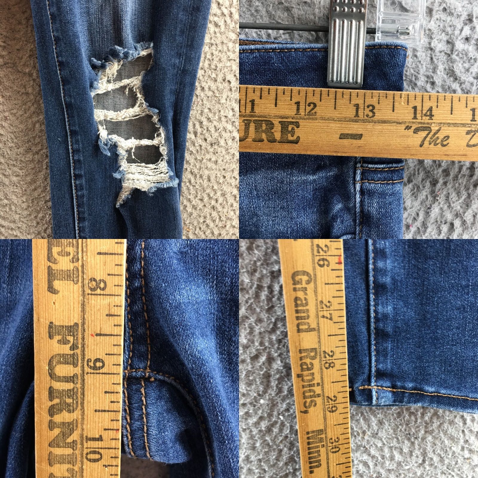 American Eagle Outfitters American Eagle Jegging Jeans Women 2 Long Blue Denim Mid Rise Distressed Zip Fly Jeans Womens 2 Long Blue Denim Mid Rise Distressed Zip Fly Size 26" / US 2 / IT 38 - 8 Thumbnail