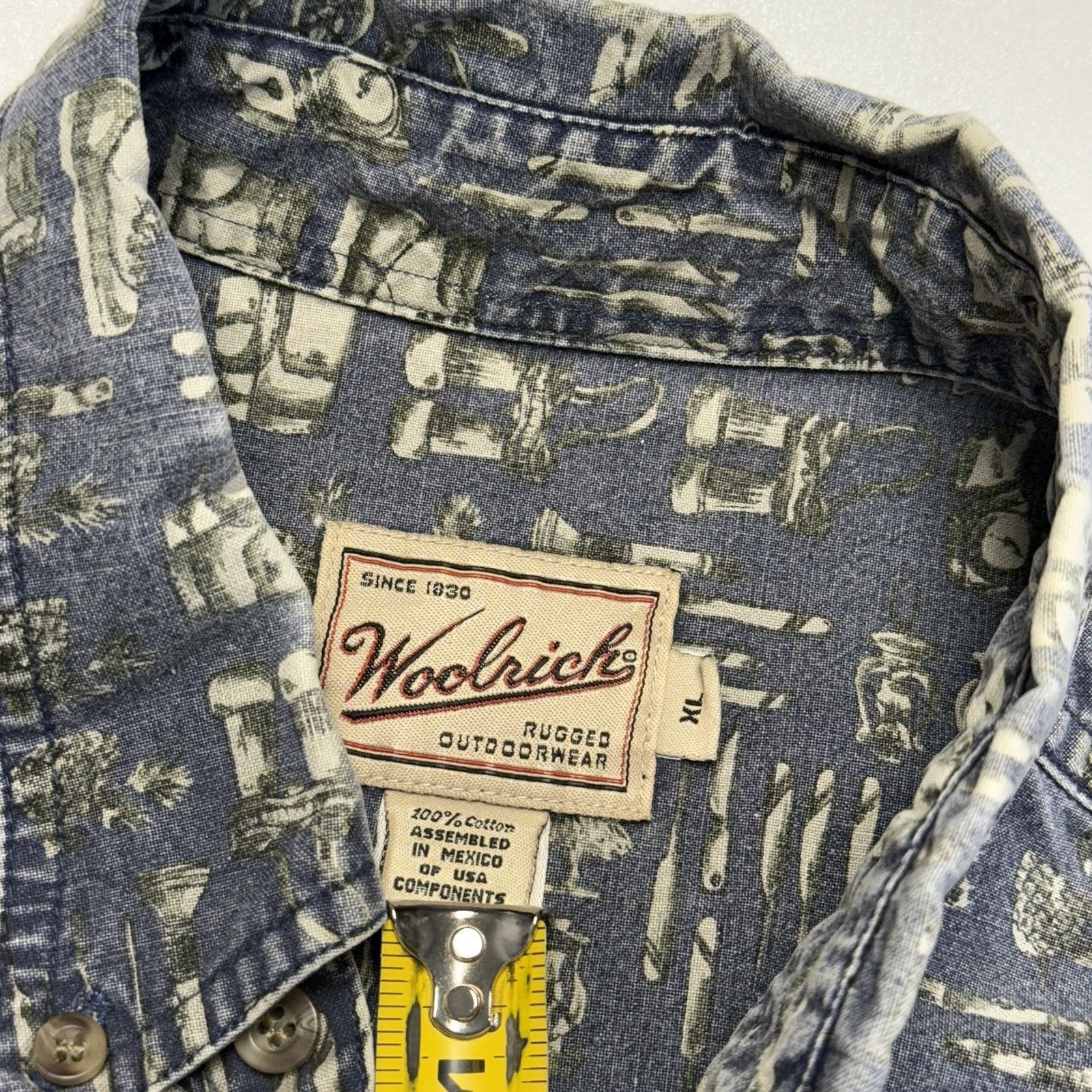 Woolrich Woolen Mills Woolrich Button Up Shirt Mens XL 24.5x31.5 AOP Nature Outdoo Size US XL / EU 56 / 4 - 5 Thumbnail