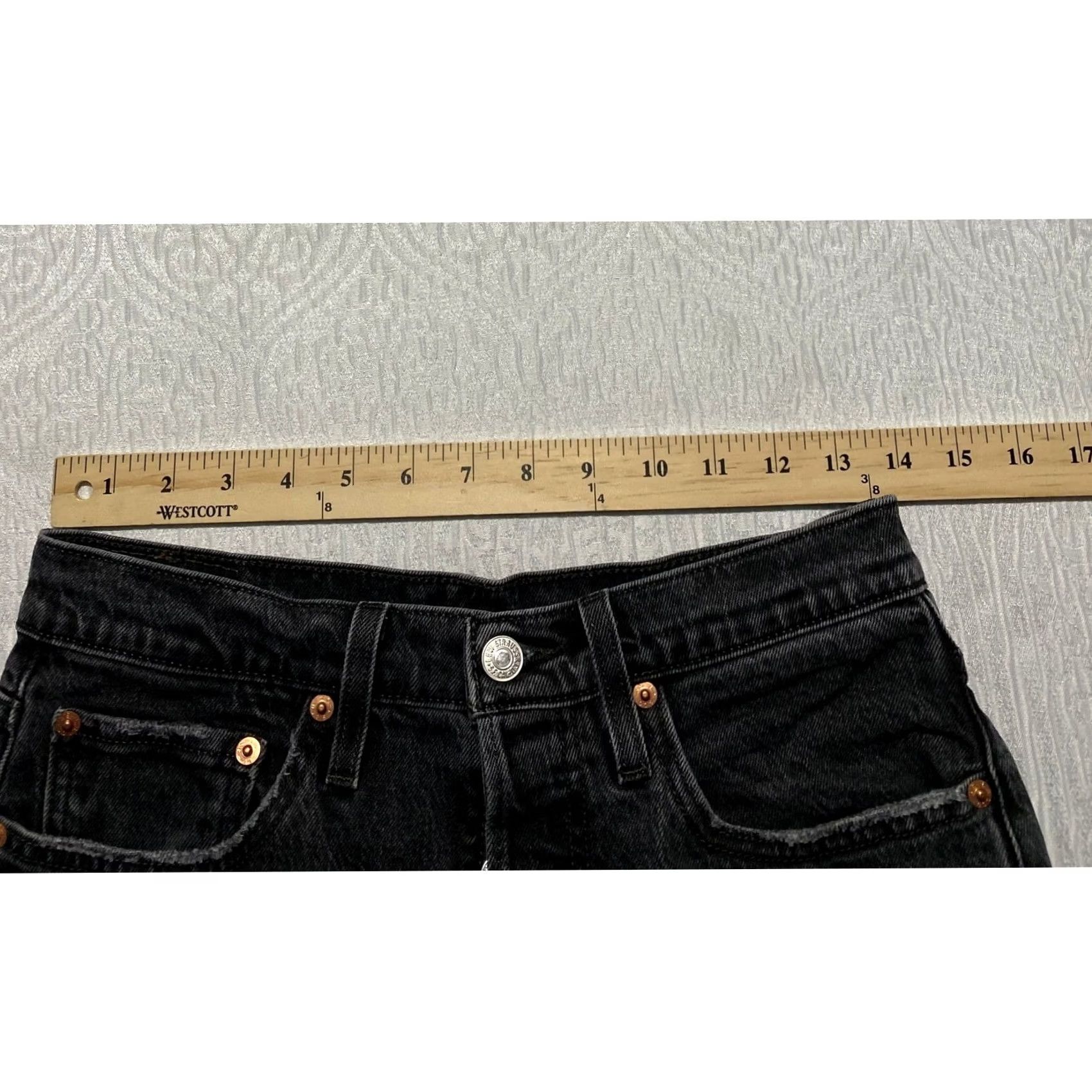 Levi's VINTAGE Levi's 501 S Skinny Jeans Womens 27x28 High Rise Button Fly Black Charcoal Wash 29502-0227 Size 27" / US 4 / IT 40 - 3 Thumbnail