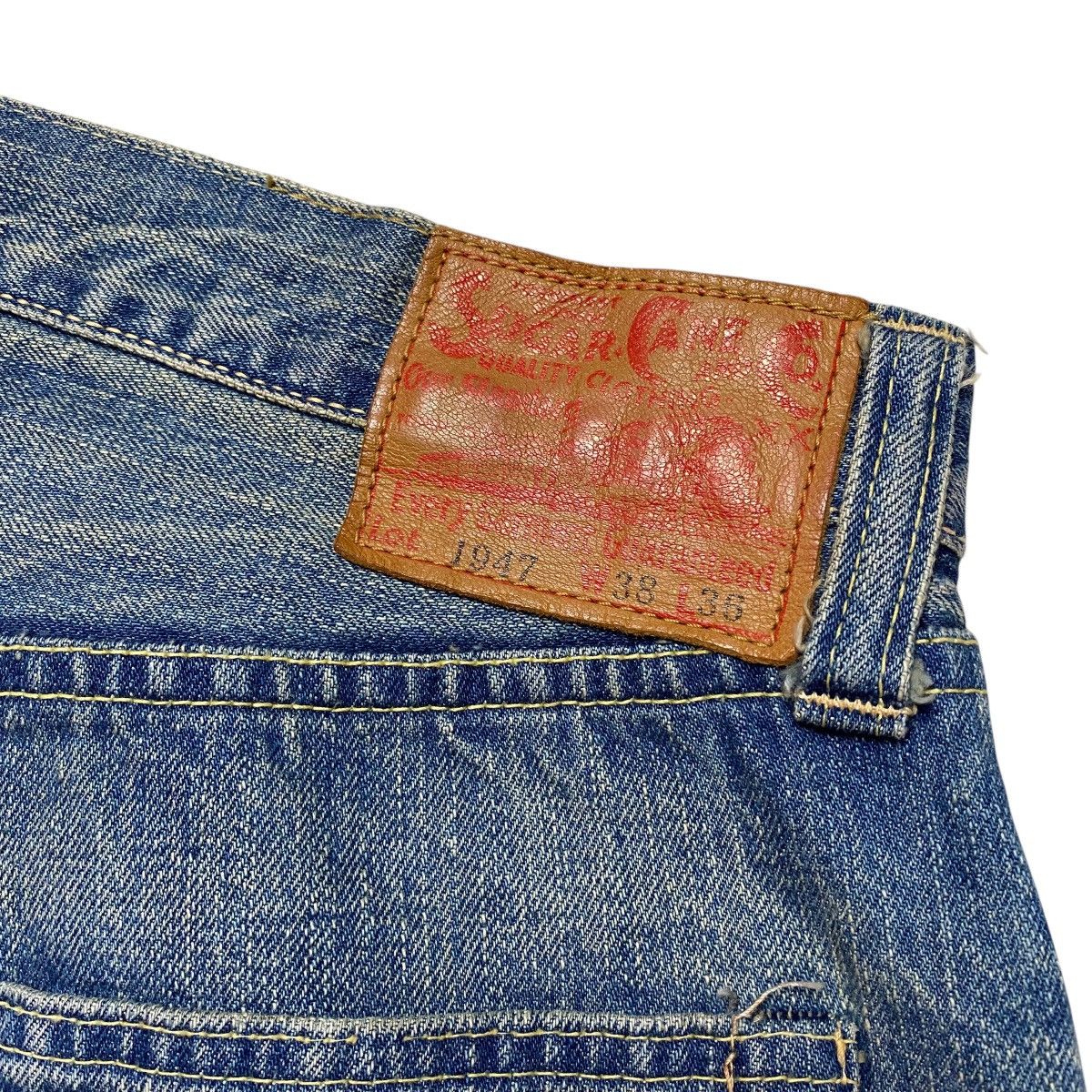 Japanese Brand × Sugar Cane × Vintage Sugarc Cane & Co. Selvedge Distressed Washed Denim Pants Size US 38 / EU 54 - 6 Thumbnail