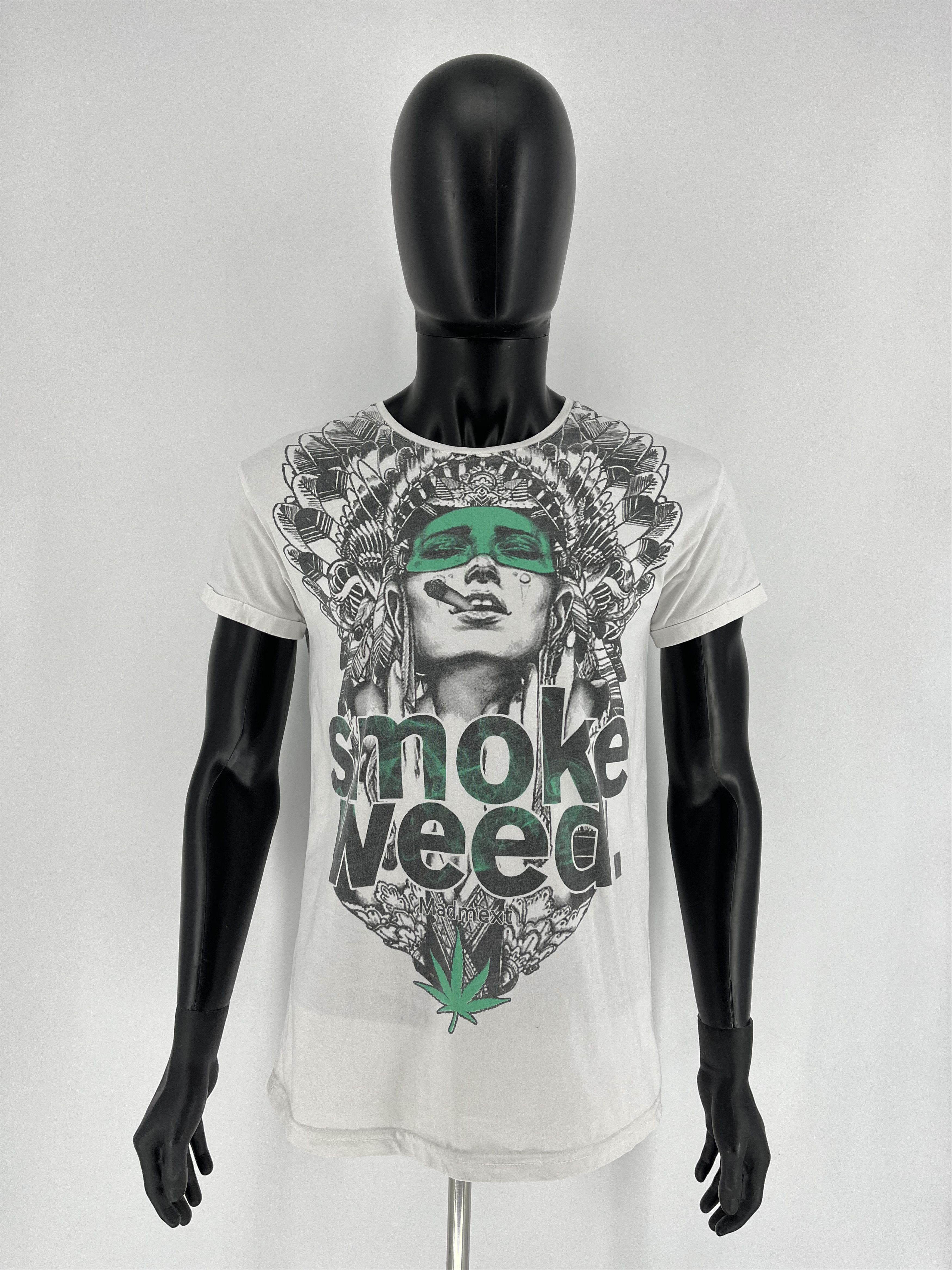 Band Tees × Vintage Vintage 90s Buds Smoke Weed Rasta Drugs Tee Dope Cannabis Size US M / EU 48-50 / 2 - 2 Thumbnail