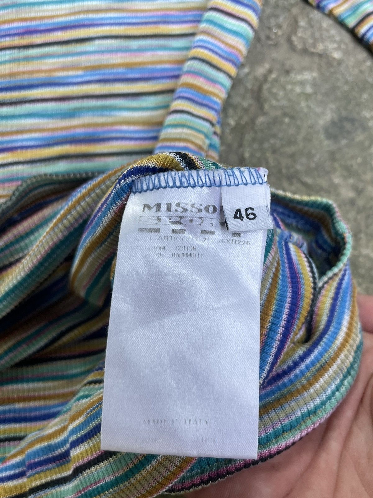 Missoni Vintage 00’s Missoni Sport T-Shirt Multicoloured RARE Size S / US 4 / IT 40 - 5 Thumbnail