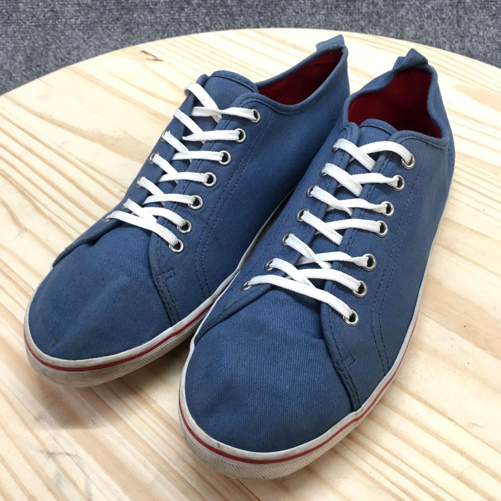 H&M H&M Shoes Womens 10.5 Casual Sneakers Comfort Flats Blue Canvas Lace Up Low Top Shoes Womens 10.5 Casual Sneakers Blue Canvas Lace Up Low Top Size L / US 10 / IT 46 - 4 Thumbnail