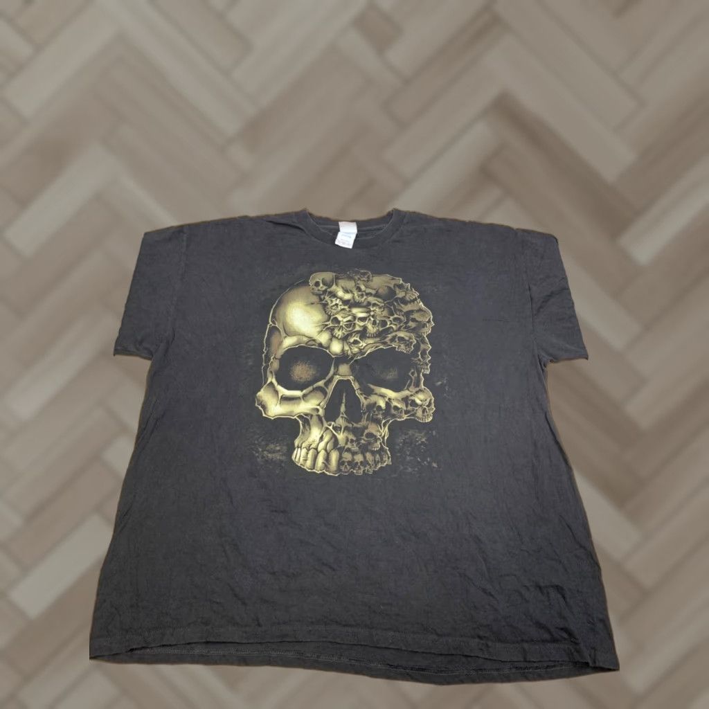 Vintage VINTAGE Tennessee River Graphic Shirt Mens 2XL Black Skull Y2K Grunge Goth Cyber Punk Tee Size US XXL / EU 58 / 5 - 1 Thumbnail